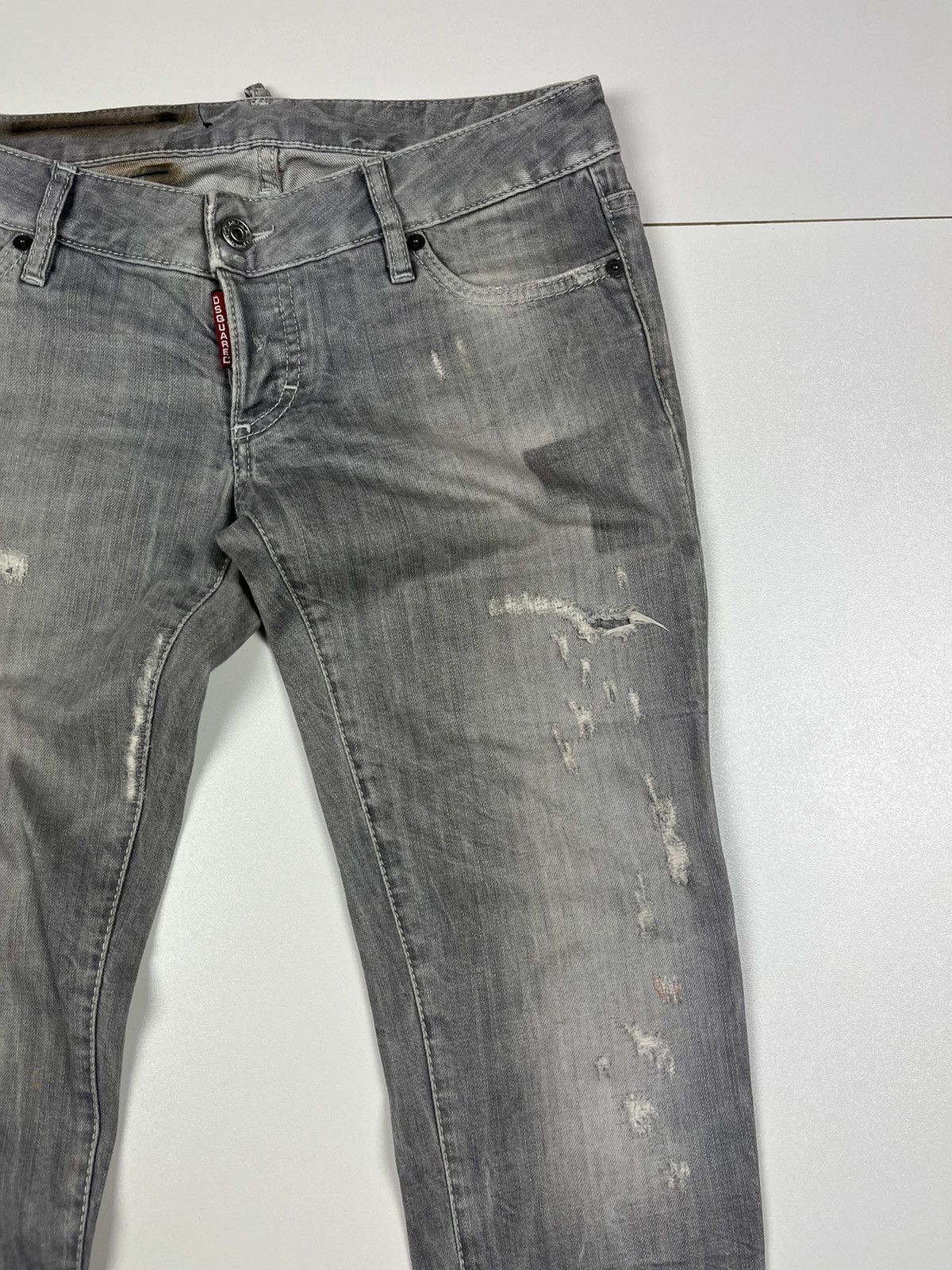 Dsquared2 Rare Dsquared2 Distressed Denim Pants Grey Jeans SZ 42 Size 28" / US 6 / IT 42 - 5 Thumbnail