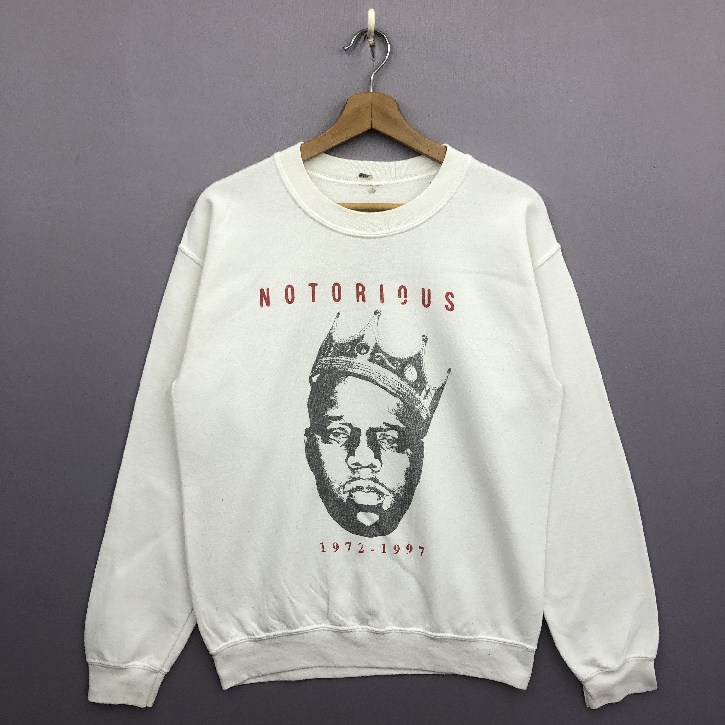 Rap Tees × Vintage Notorious Big Sweater Biggie Smalls Rapper Sweatshirt Jumper Size US S / EU 44-46 / 1 - 1 Thumbnail
