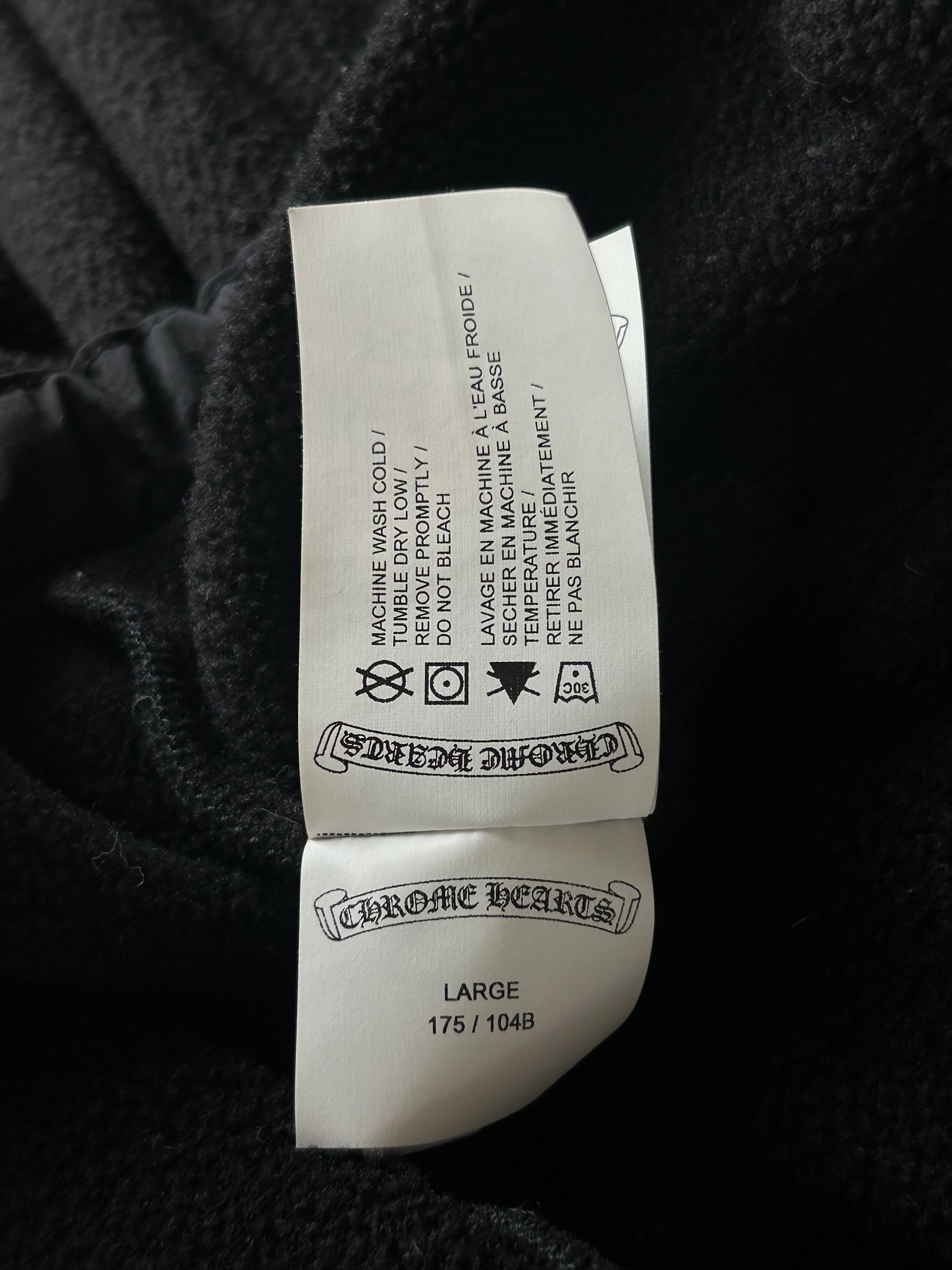 Chrome Hearts Black & White Embroidered Horseshoe Logo Fleece Hoodie Size US L / EU 52-54 / 3 - 6 Thumbnail