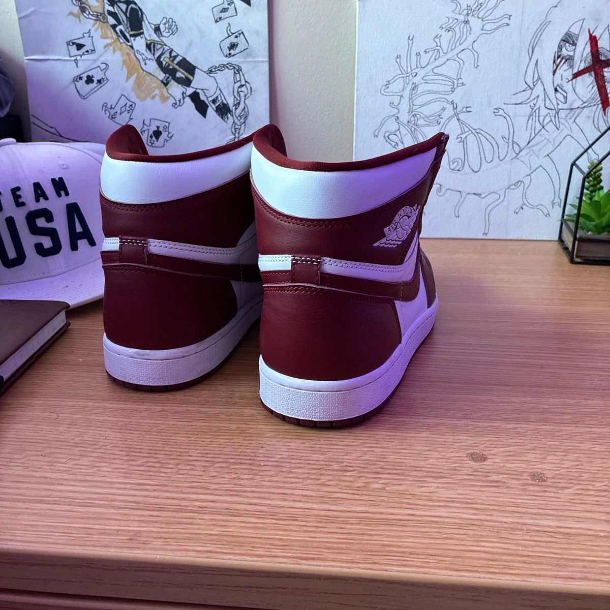 Jordan Brand Burgandy air jordan one mid Size US 10 / EU 43 - 2 Thumbnail