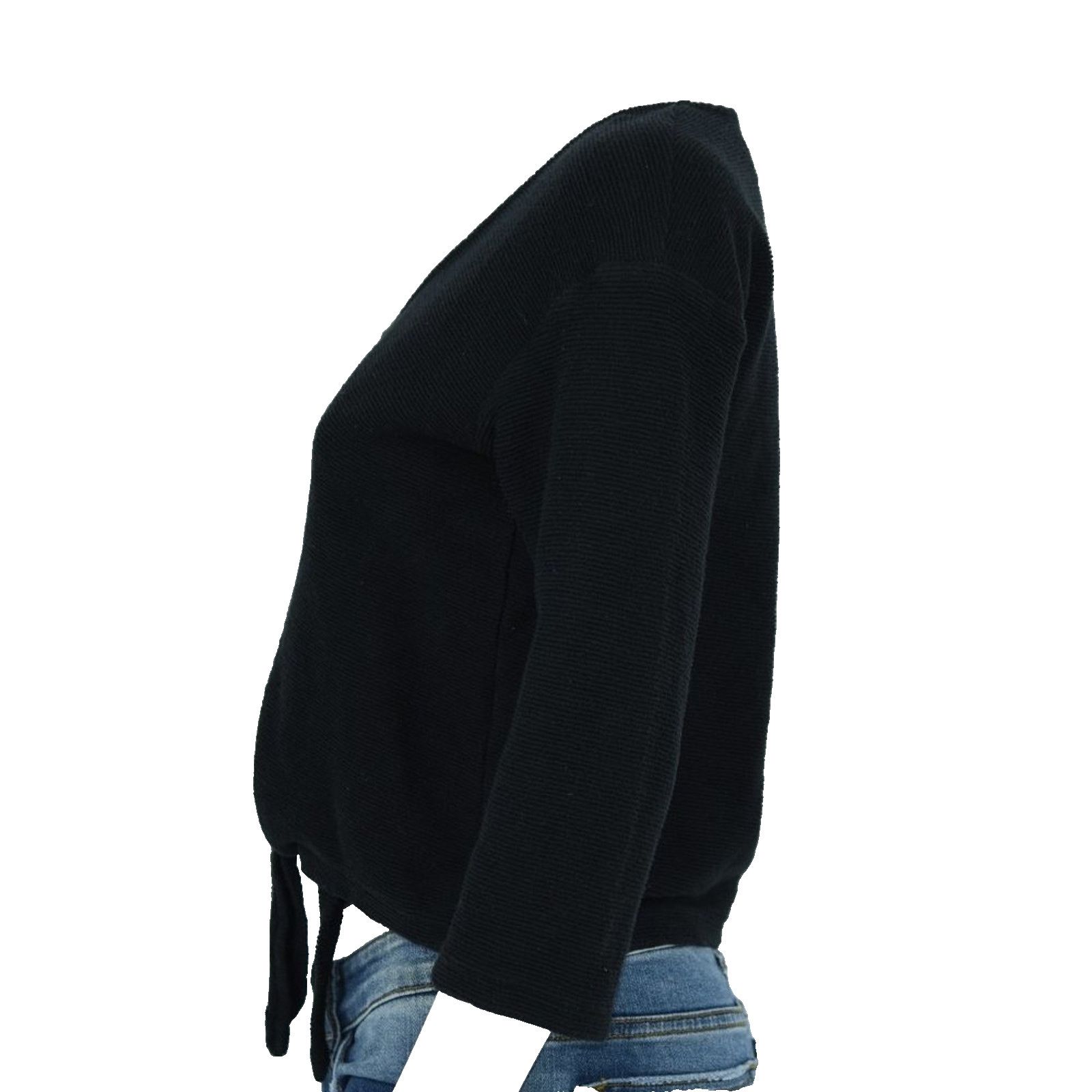 Madewell Madewell Cropped Knit Black Long Sleeve Sweater Size Small Size S / US 4 / IT 40 - 6 Thumbnail
