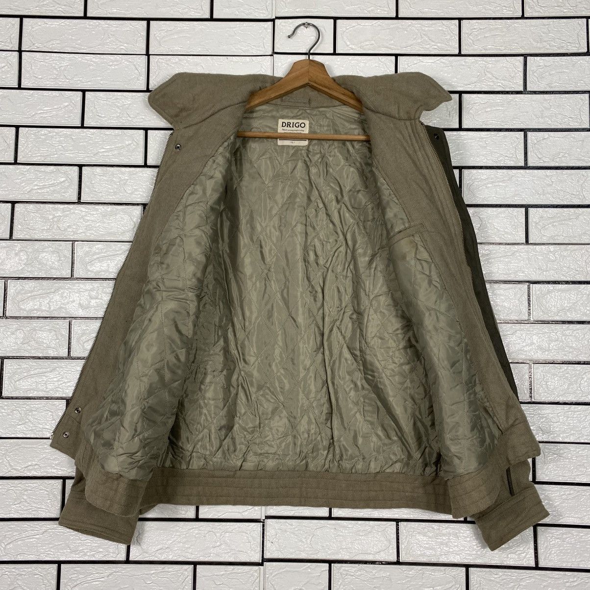 Japanese Brand Vintage Wool Bomber Jacket Drigo Japan Issey Miyake Size US L / EU 52-54 / 3 - 18 Thumbnail