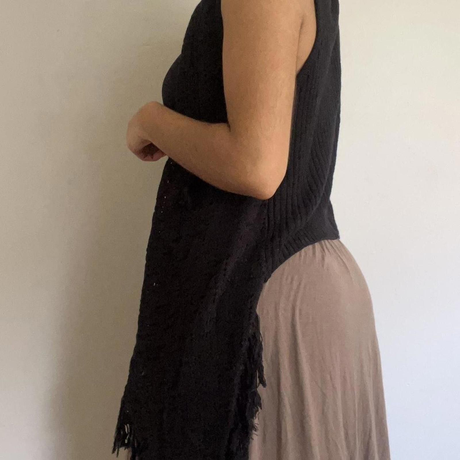 Other Black hooded knit top with fringe #goth #fairy Size S / US 4 / IT 40 - 4 Thumbnail