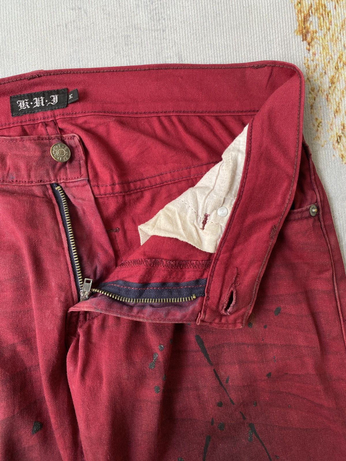If Six Was Nine Flared K.U.I Japan Splatter Design Pant Size US 32 / EU 48 - 17 Thumbnail