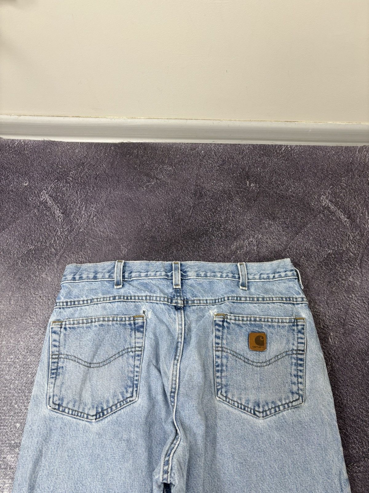 Carhartt Vintage Carhartt 90s Faded Light Blue USA Denim Baggy Jeans Size US 36 / EU 52 - 7 Thumbnail