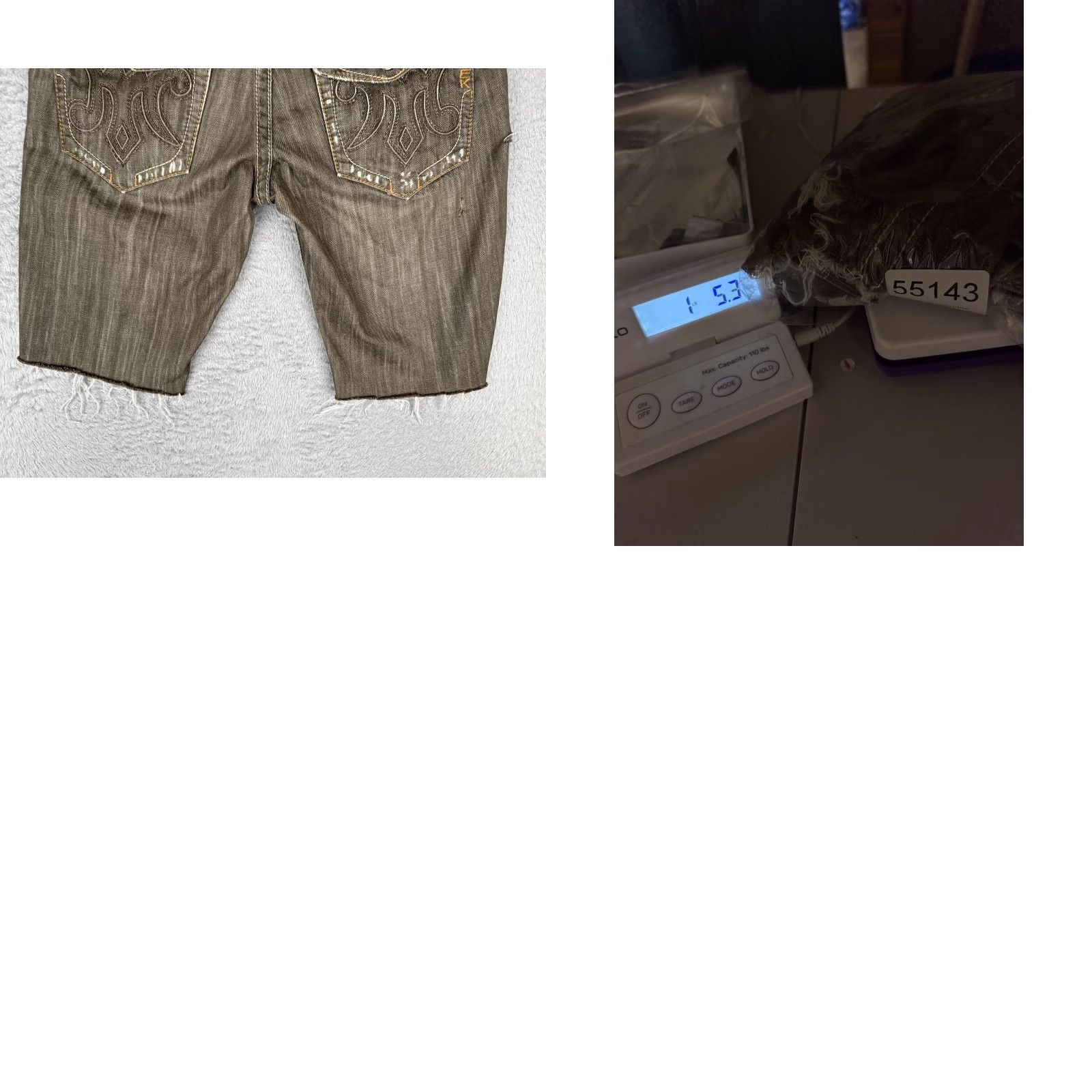 Denime VINTAGE MEK Denim Shorts Women Bermuda 34x12 Distressed Brown Embroidered Studded 5-Pocket Casual Spring Summer Womens MDN Size 24" / US 00 / IT 34 - 10 Thumbnail