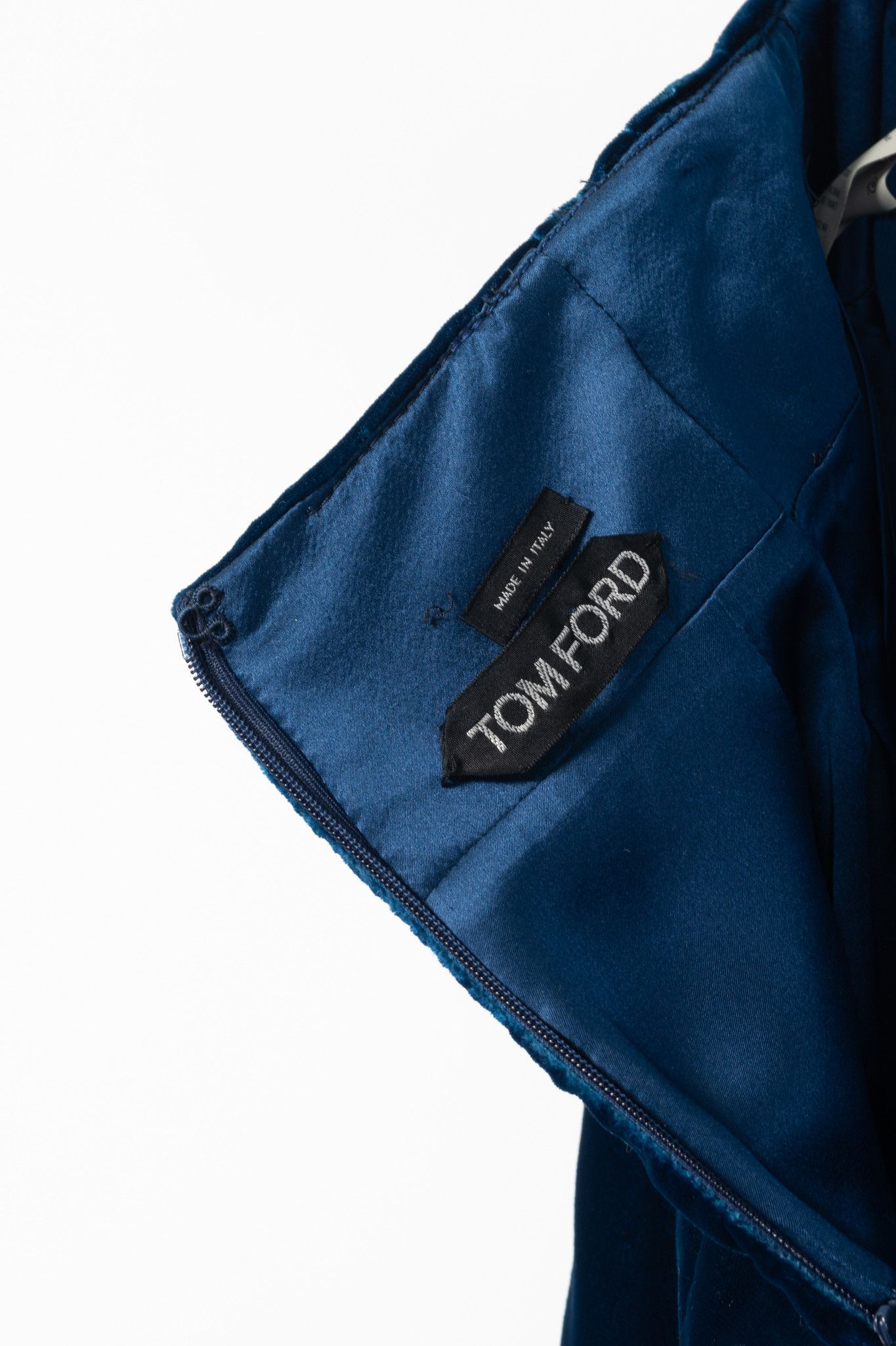 Tom Ford Tom Ford AW11 Blue Velvet Pleated Flared-Hem Skirt Size 32" / US 10 / IT 46 - 7 Thumbnail