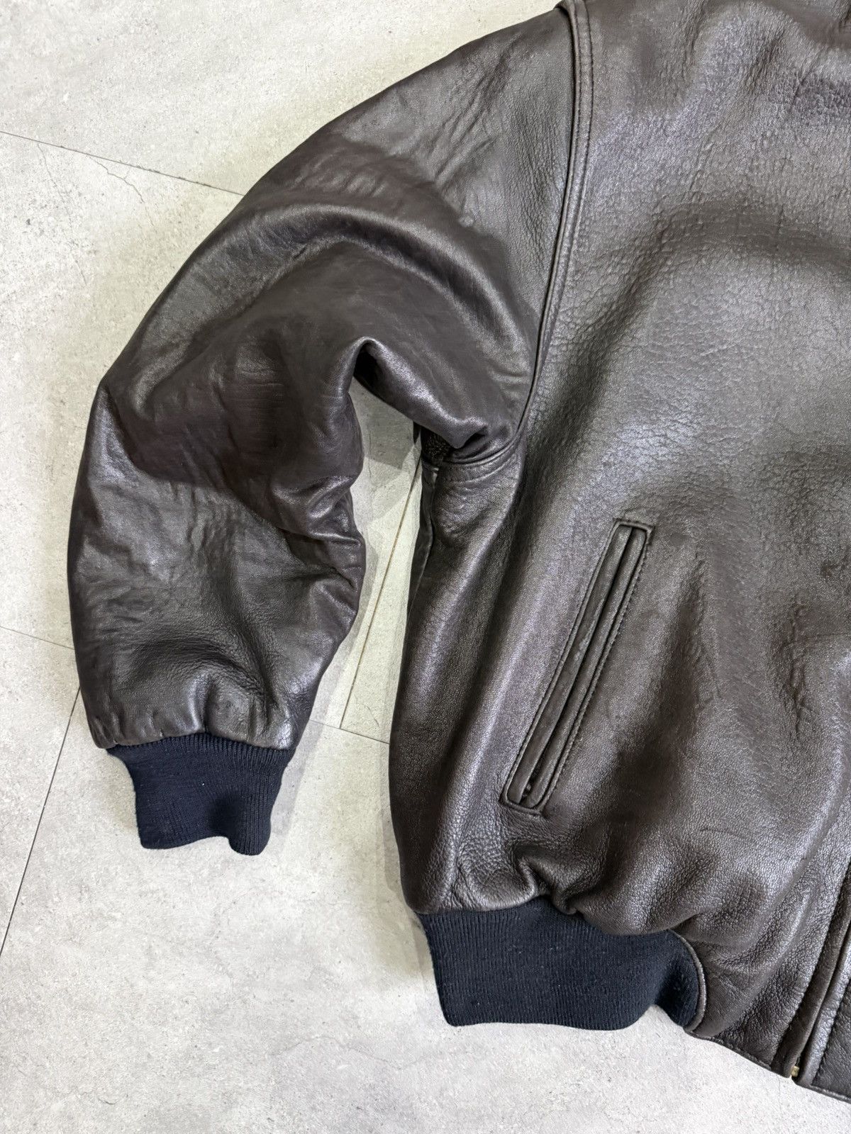 Planet Hollywood Vintage Planet Hollywood Honolulu real leather bomber jacket Size US XL / EU 56 / 4 - 2 Thumbnail