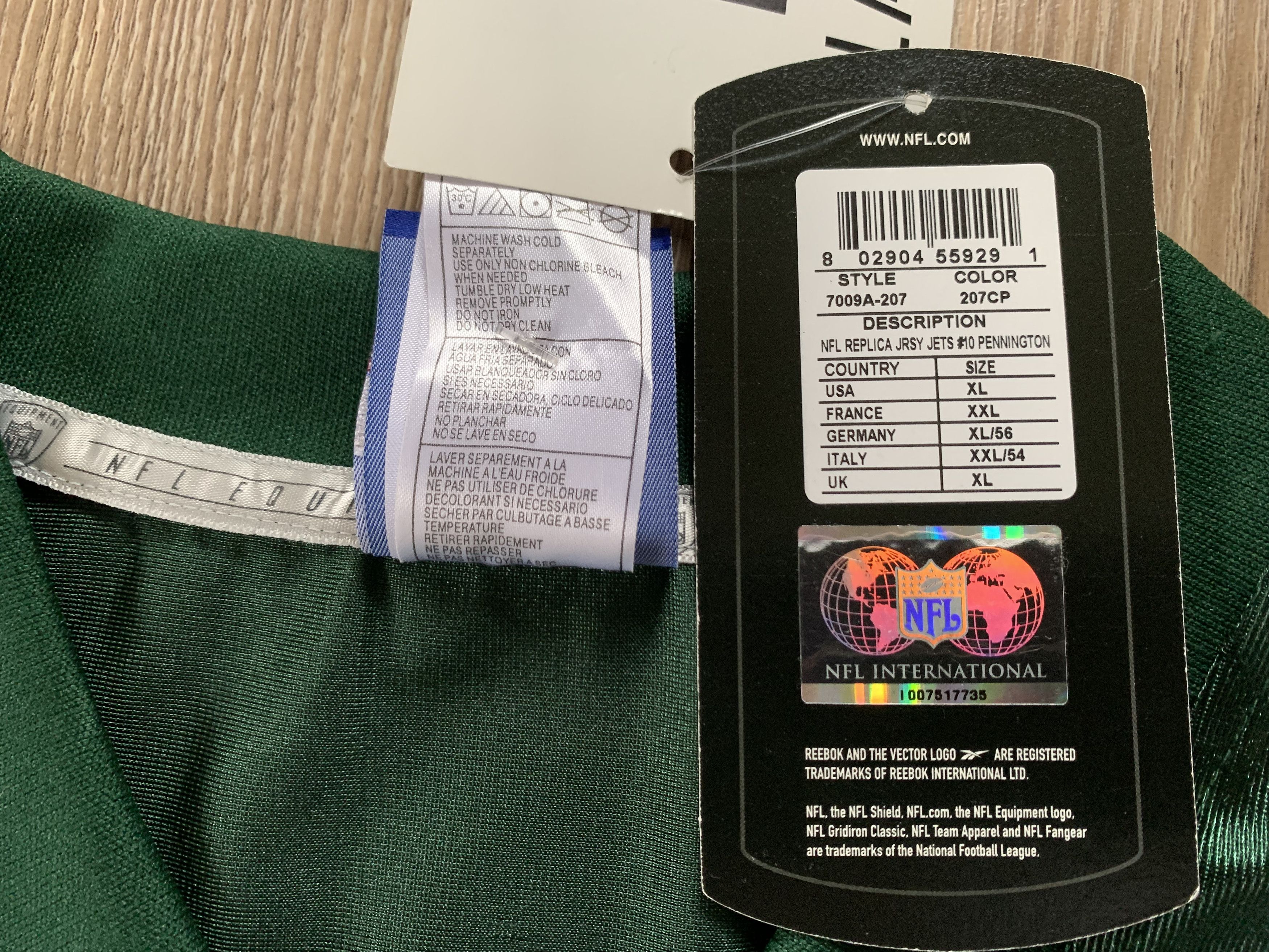 NFL × Reebok × Vintage Reebok NFL New York Jets Pennington #10 Jersey Size US XL / EU 56 / 4 - 8 Thumbnail