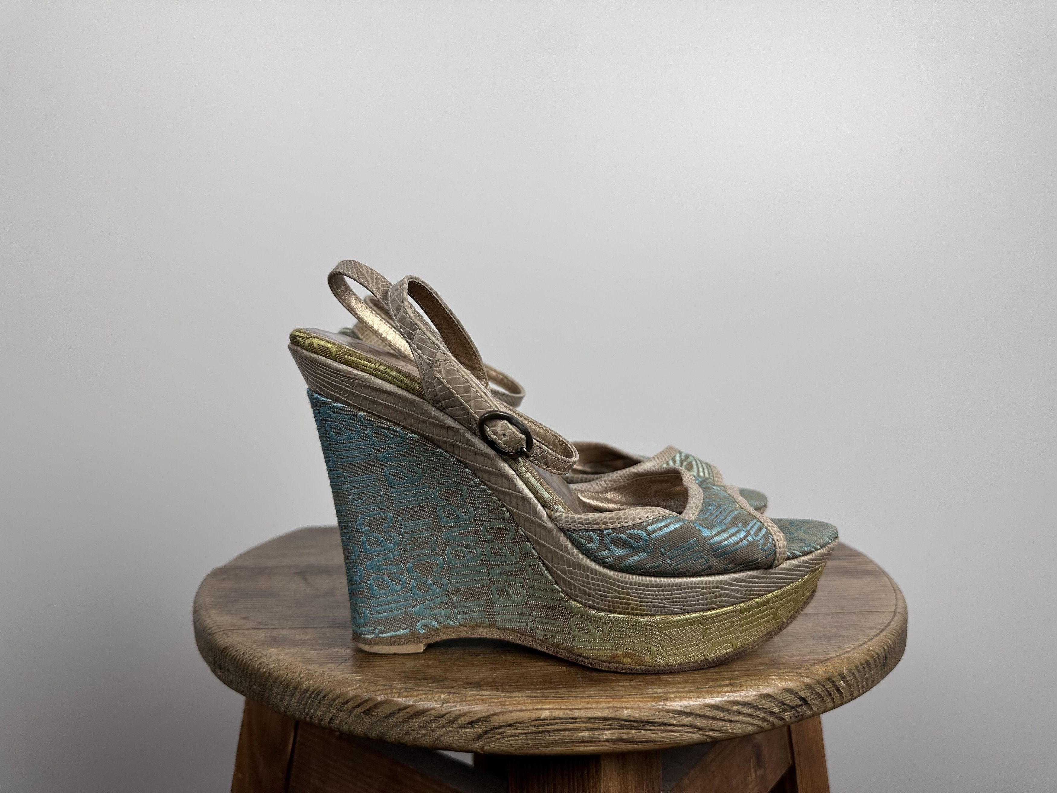 Grailed × Just Cavalli Just Cavalli Cloth Sandal Monogram Blue Size EUR 35 Size US 5 / IT 35 - 4 Thumbnail