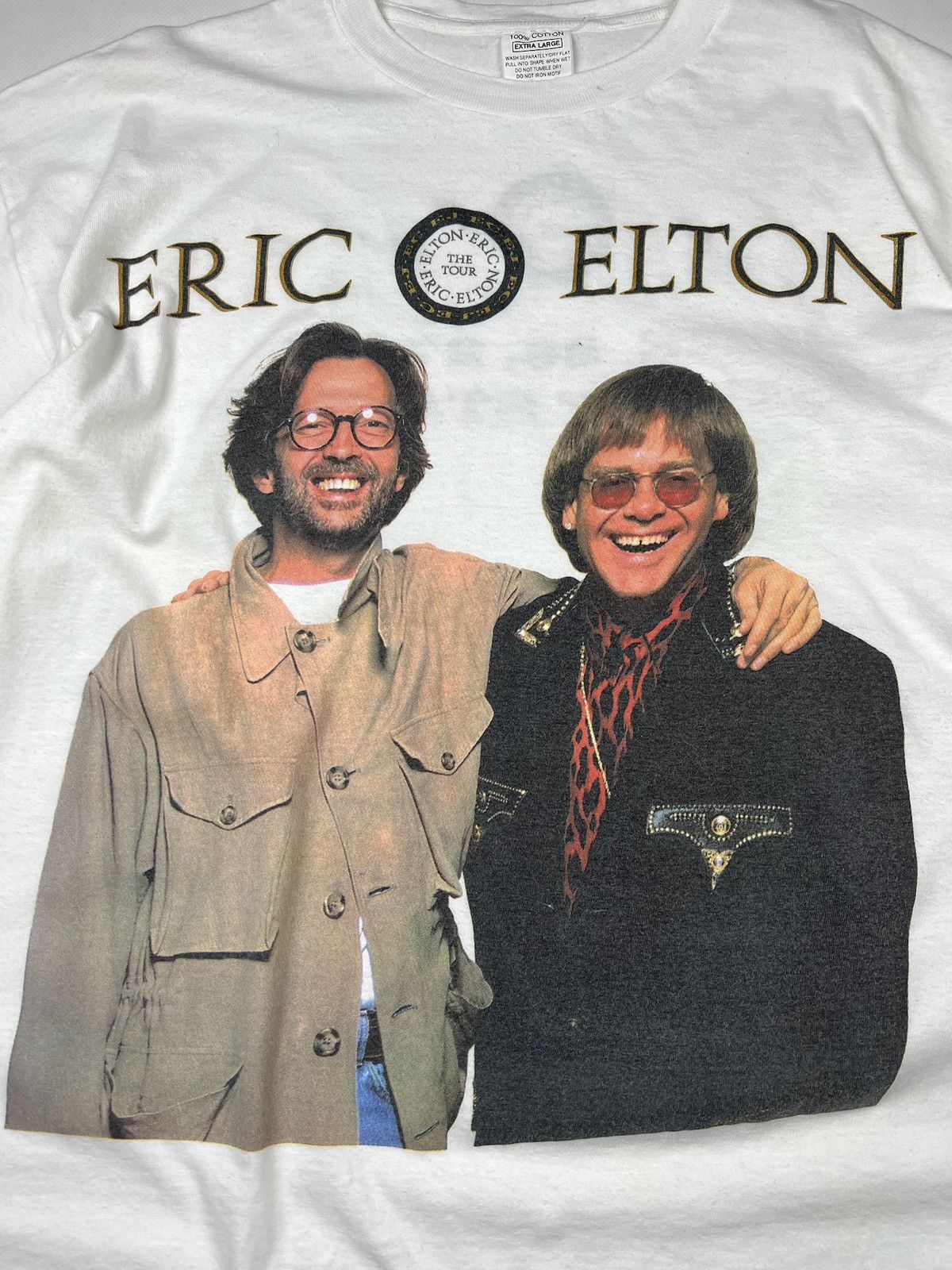 Band Tees × Vintage Vintage Elton John Eric Clapton Tour T Shirt Size XL Size US XL / EU 56 / 4 - 7 Thumbnail