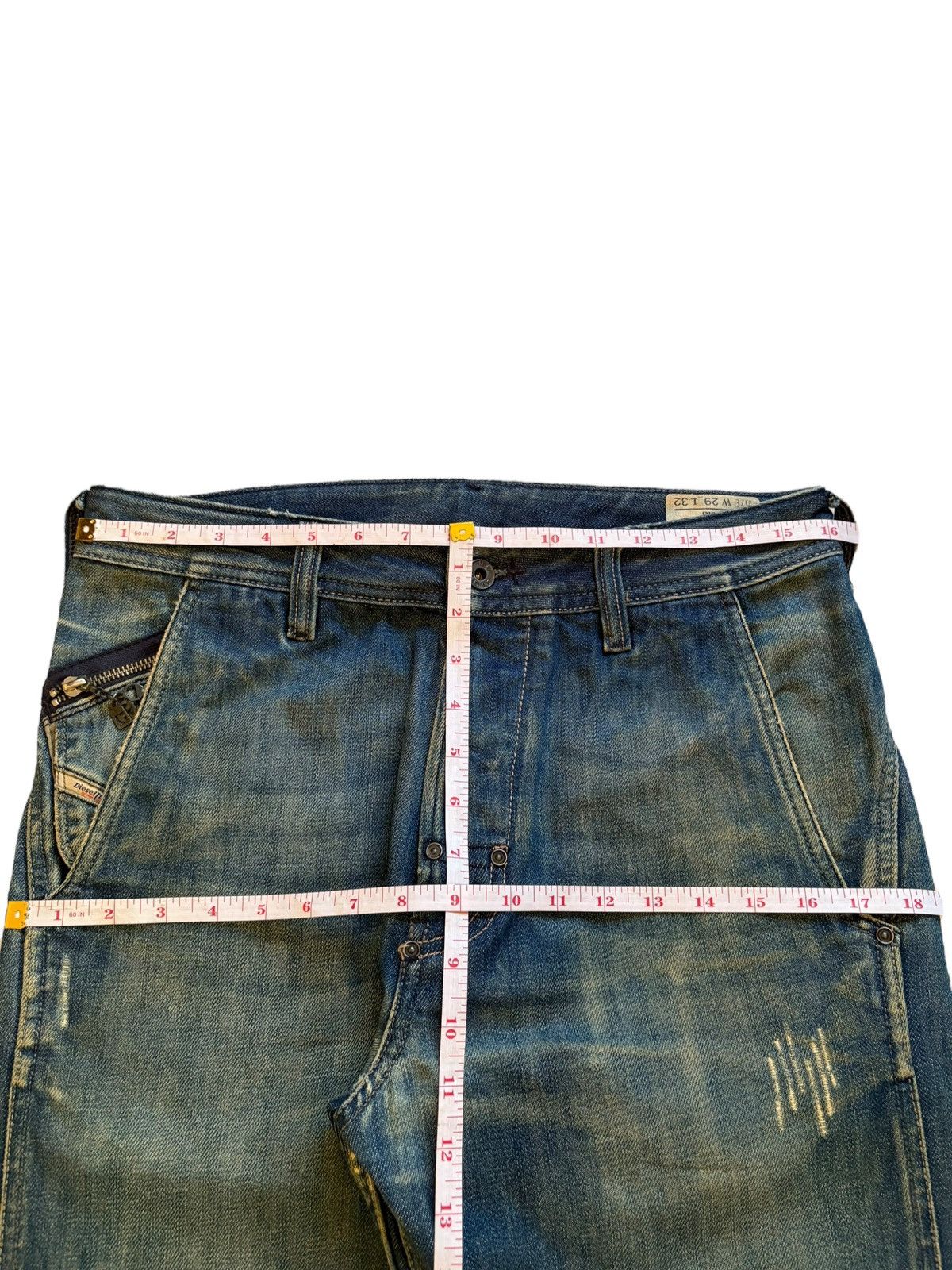 Diesel Vintage Diesel Pheyo Mud Wash Buckle Back Baggy Jeans Size US 32 / EU 48 - 13 Thumbnail