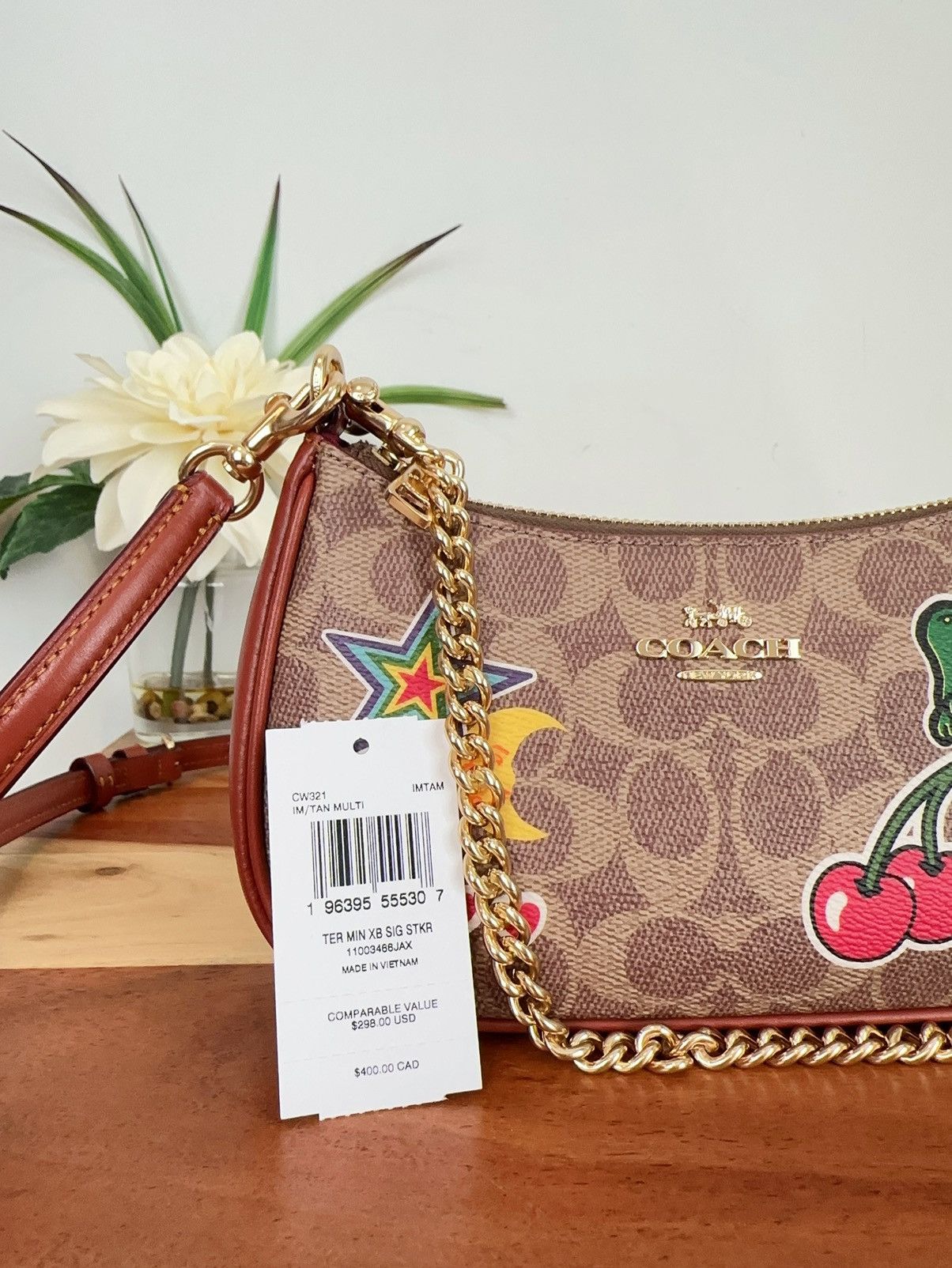 Coach NWT Coach Teri Mini Crossbody Bag With Sticker Print Size ONE SIZE - 6 Thumbnail