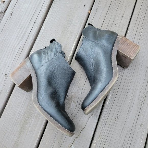 Vintage Vintage 90s y2k Bratz Black Leather Chunky Heel Square Toe A Size US 9 / IT 39 - 3 Thumbnail