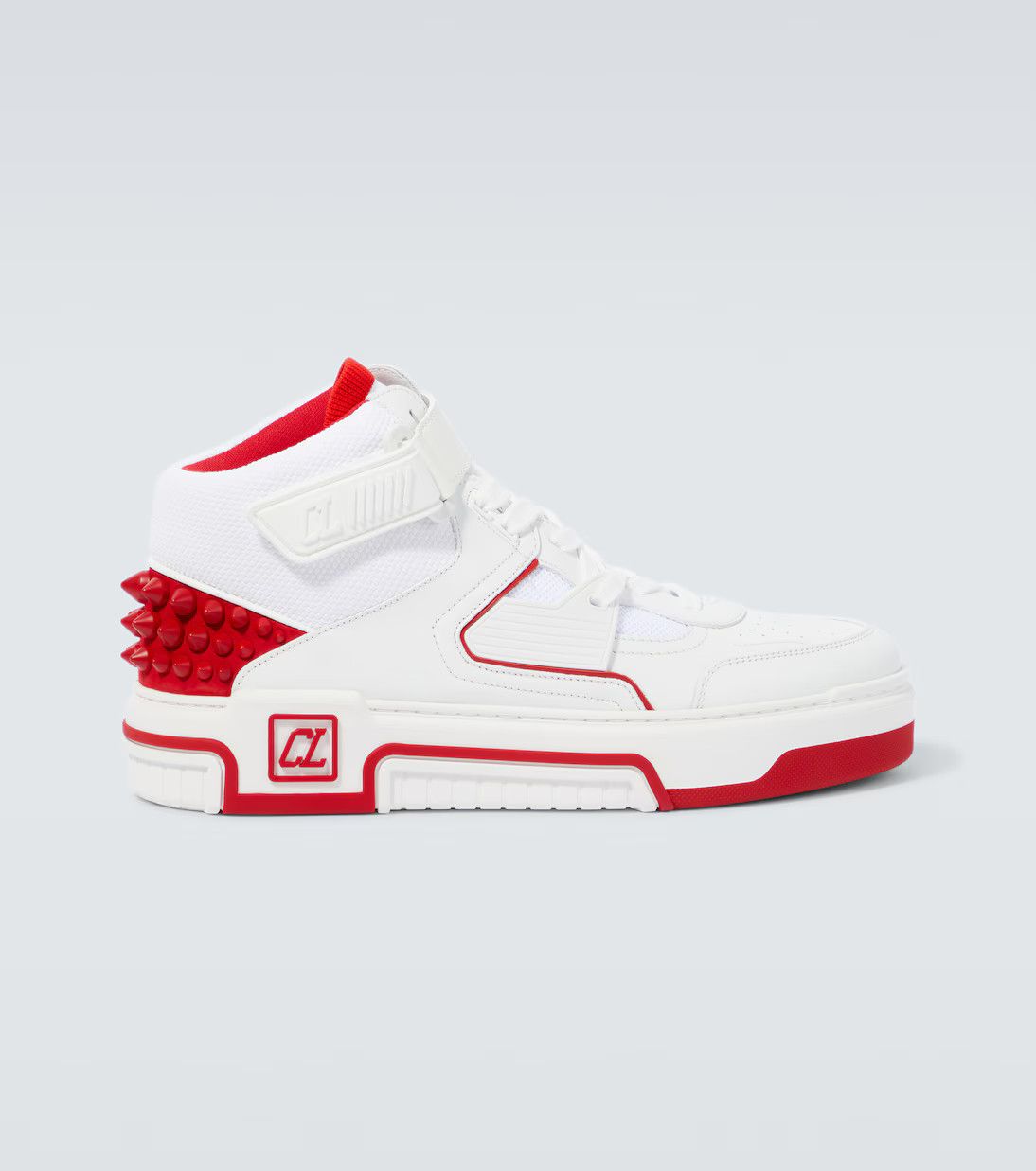 Christian Louboutin o1s1wg111224 Astroloubi Mid Flat Calf in White/Loubi Size US 10.5 / EU 43-44 - 1 Thumbnail