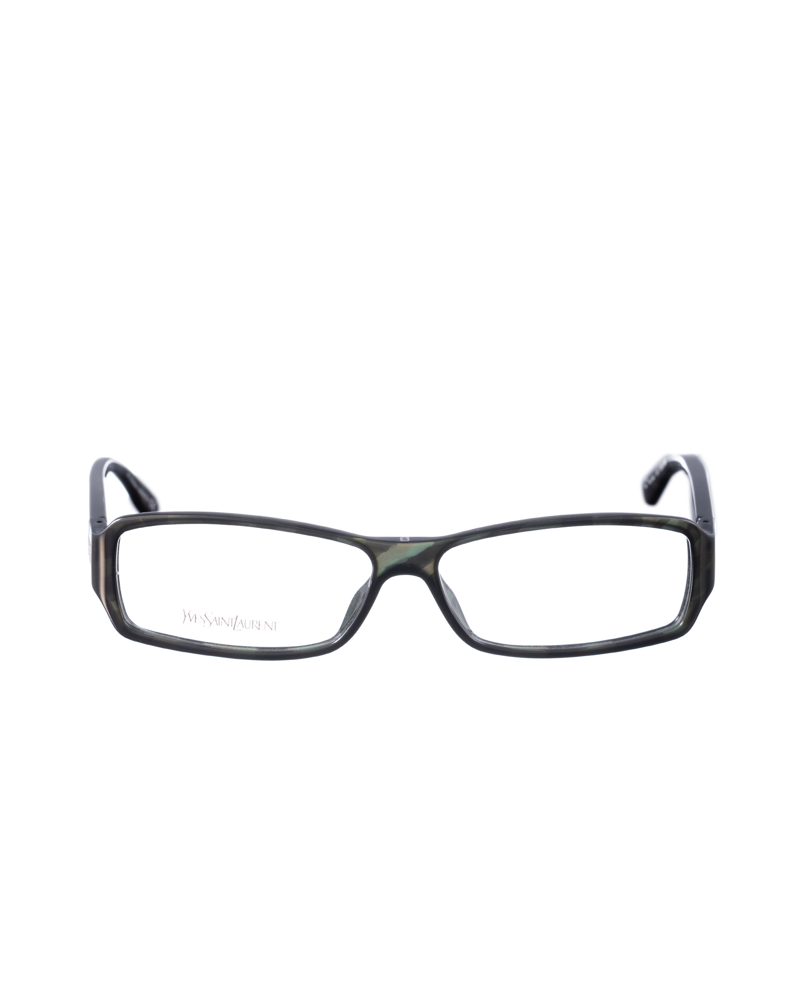 Yves Saint Laurent Yves Saint Laurent 00s Black with Green Plastic Glasses Size ONE SIZE - 1 Thumbnail