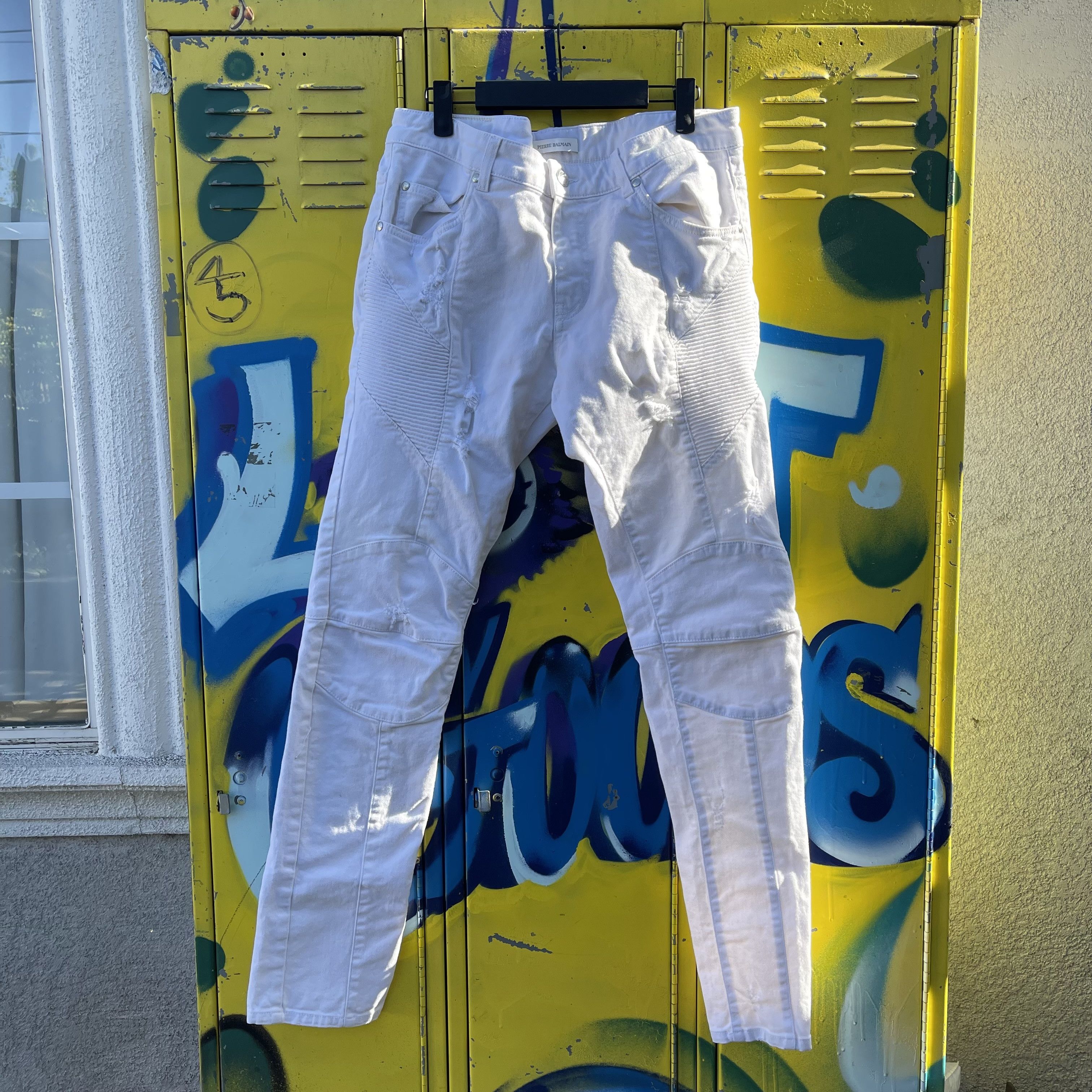 Balmain × Pierre Balmain Pierre Balmain Biker Pants Size US 34 / EU 50 - 1 Thumbnail