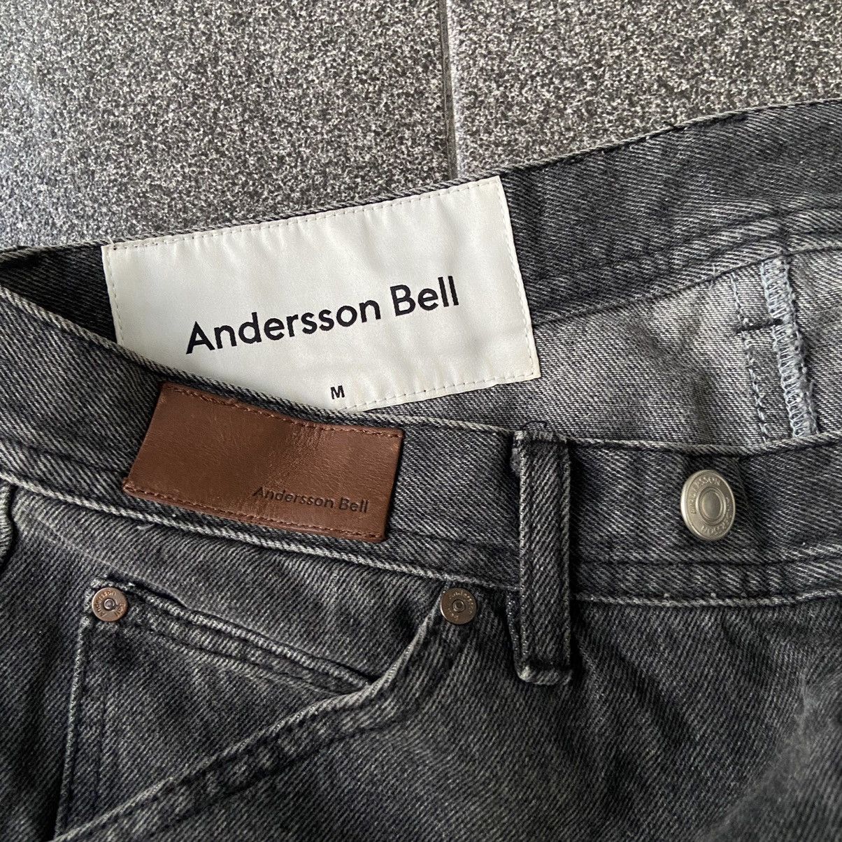 Andersson Bell Andersson Bell BlackWash Lucas Contrast Panel Wide-Leg Denim Size US 31 - 3 Thumbnail