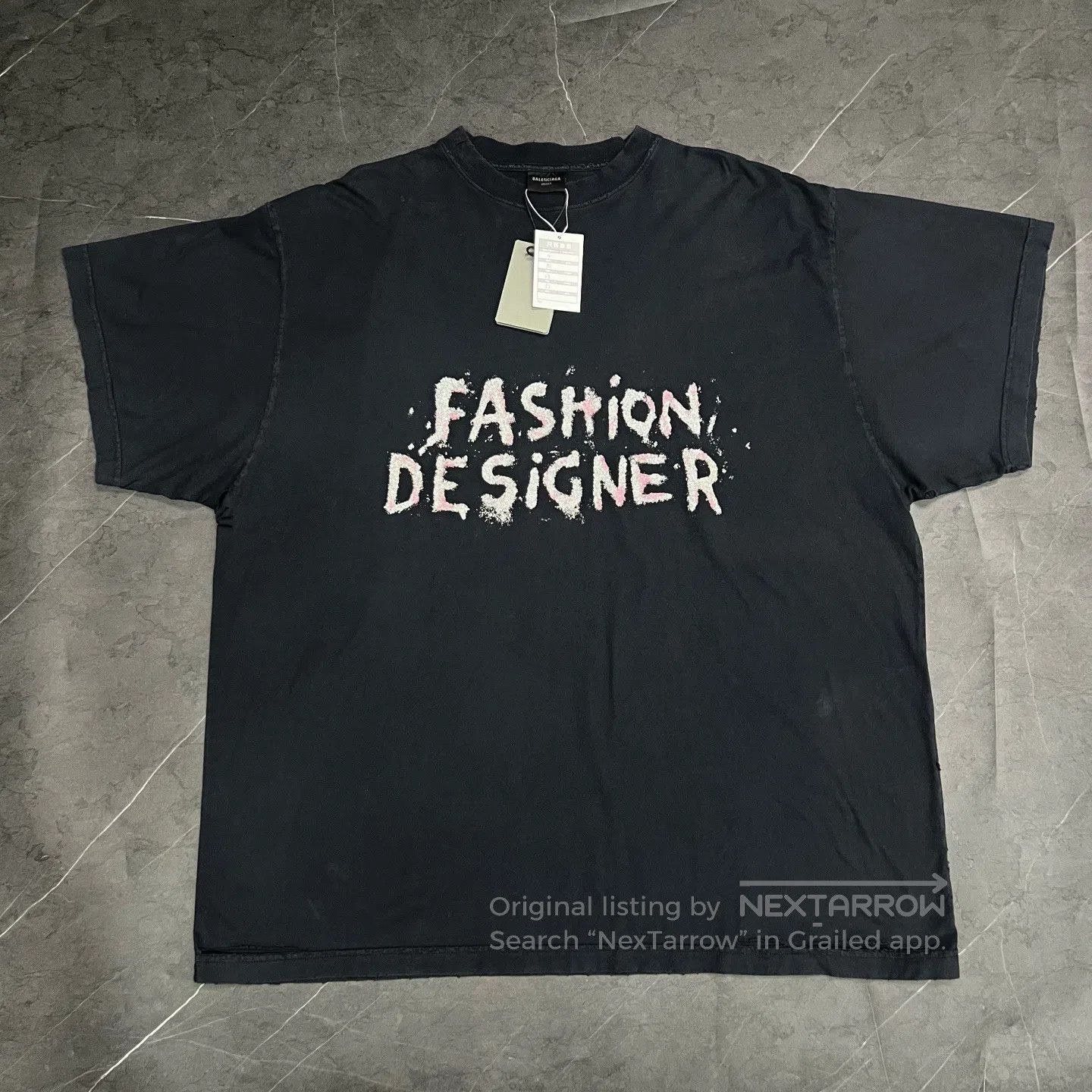 Balenciaga Balenciaga Powder-pink Shiny Letter LOGO Short Sleeve| Size US XL / EU 56 / 4 - 1 Thumbnail