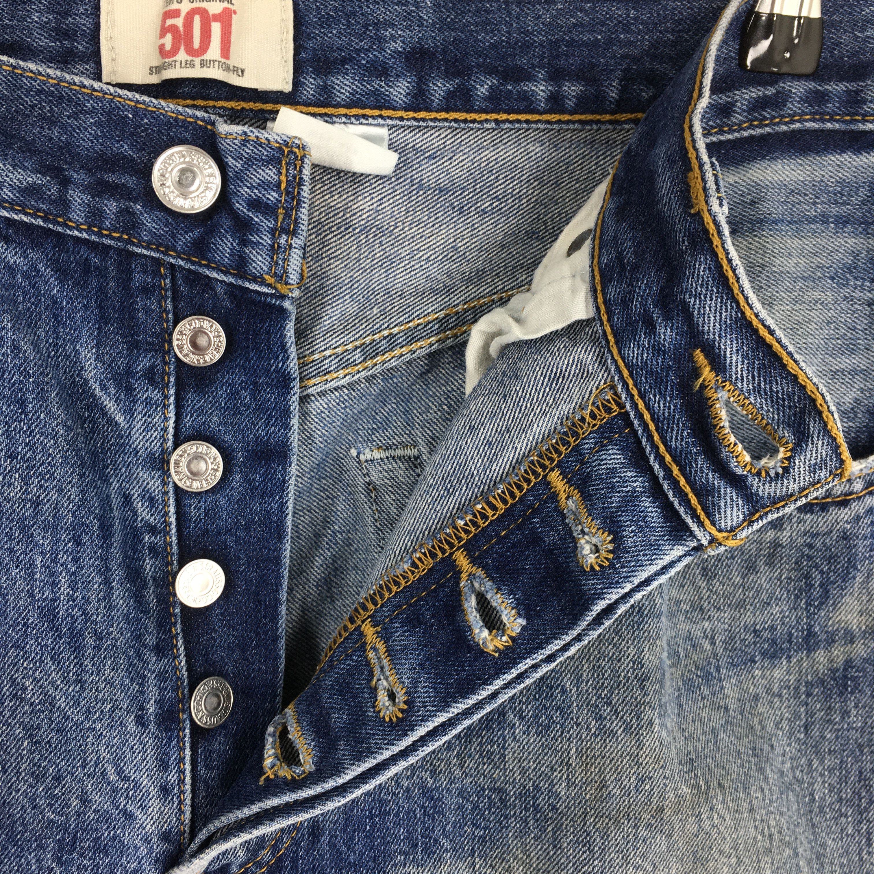 Levi's Size 32x30.5 Vintage 80s Levi's 501 Regular Fit Jeans S1591 Size US 32 / EU 48 - 6 Thumbnail