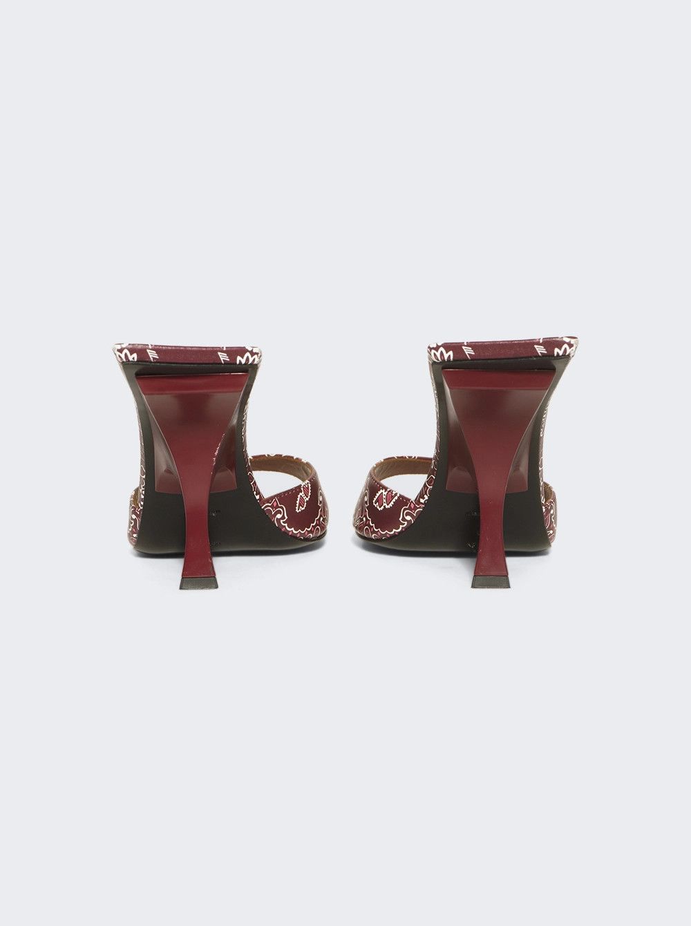 The Attico o1mle0526 Ester Bandana Print Leather Mules in Red Size US 11 / IT 41 - 3 Thumbnail