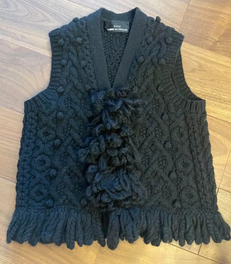 Comme des Garcons Comme Des Garcons Black Knit Vest Size M / US 6-8 / IT 42-44 - 1 Thumbnail
