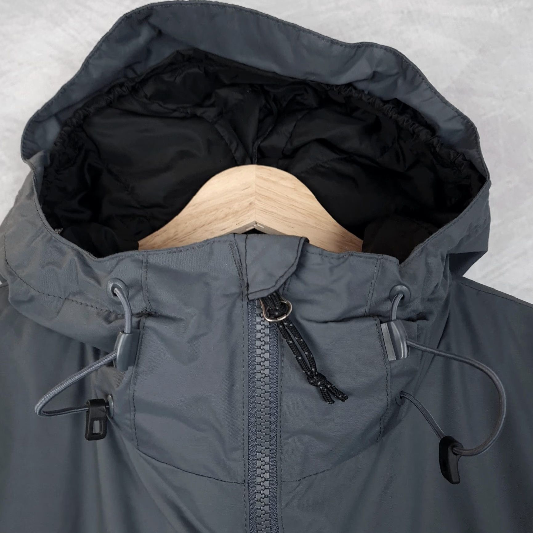 Vintage Columbia Jacket Mens Large Gray Hooded Insulated Thermal Coil Parka Zipper Pockets Stand-Up Collar Mid-Length Size US L / EU 52-54 / 3 - 3 Thumbnail