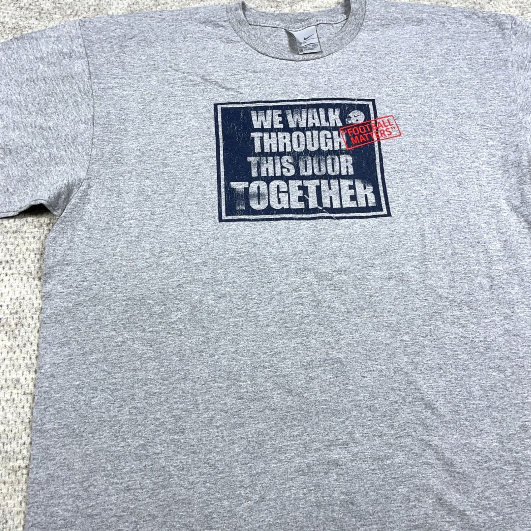 Nike Vintage Nike Shirt Men 2XL Gray Double-Sided Football Matters Tee 2000s Classic Retro Grunge Shirt Mens Size US XXL / EU 58 / 5 - 5 Thumbnail