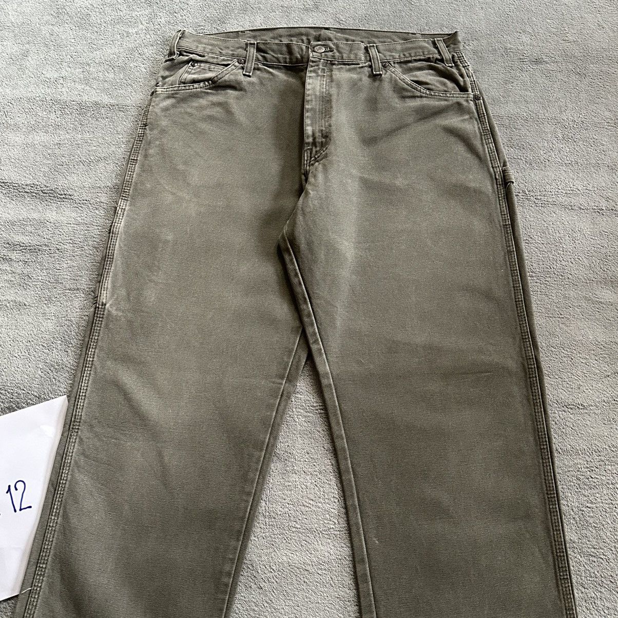 Carhartt × Dickies (36x33) Crazy Vintage Y2K Faded Dickies Carpenter Pants Moss Size US 36 / EU 52 - 2 Thumbnail