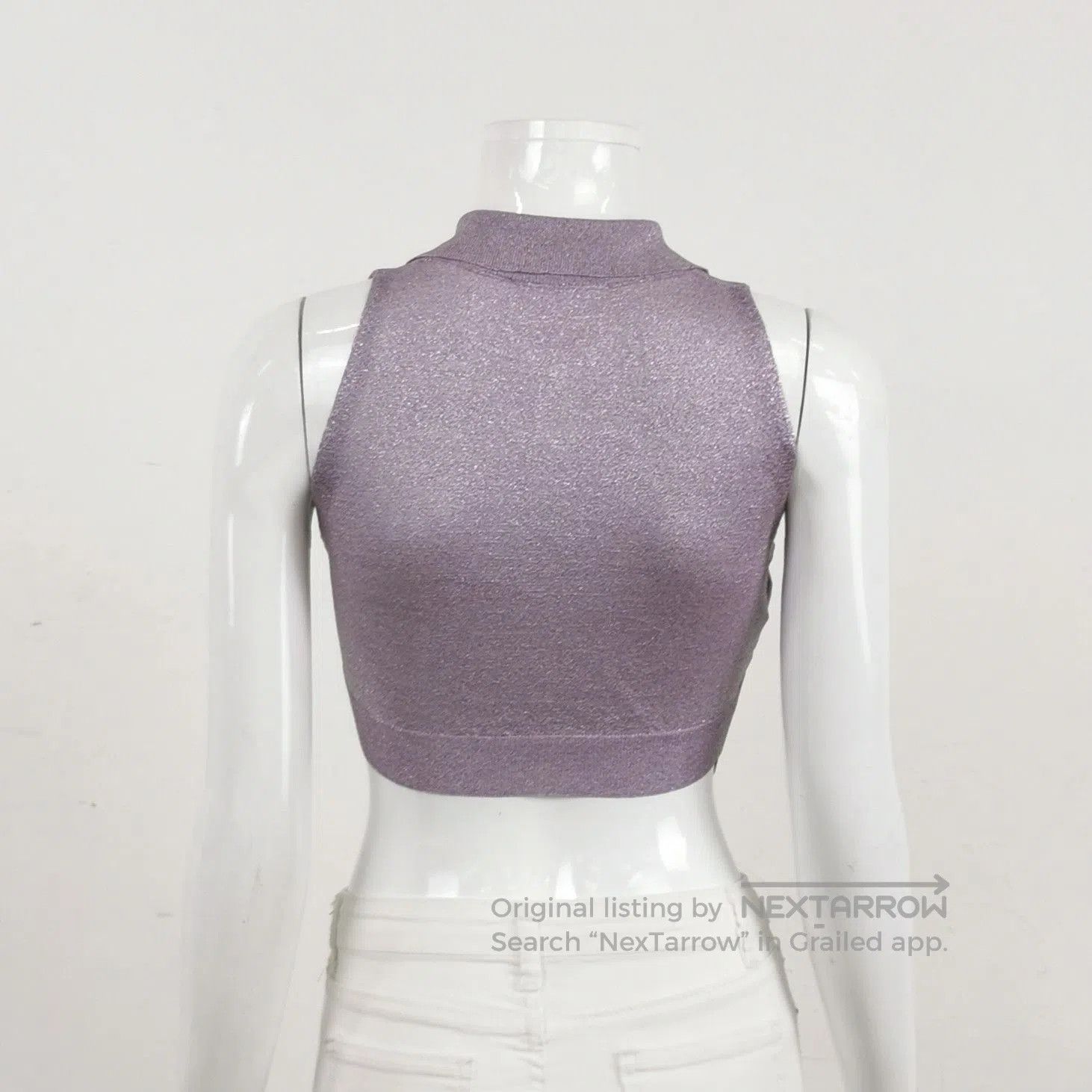 Prada Prada Sleeveless Cropped Top in Purple . Size XXS / US 00 / IT 34 - 2 Thumbnail