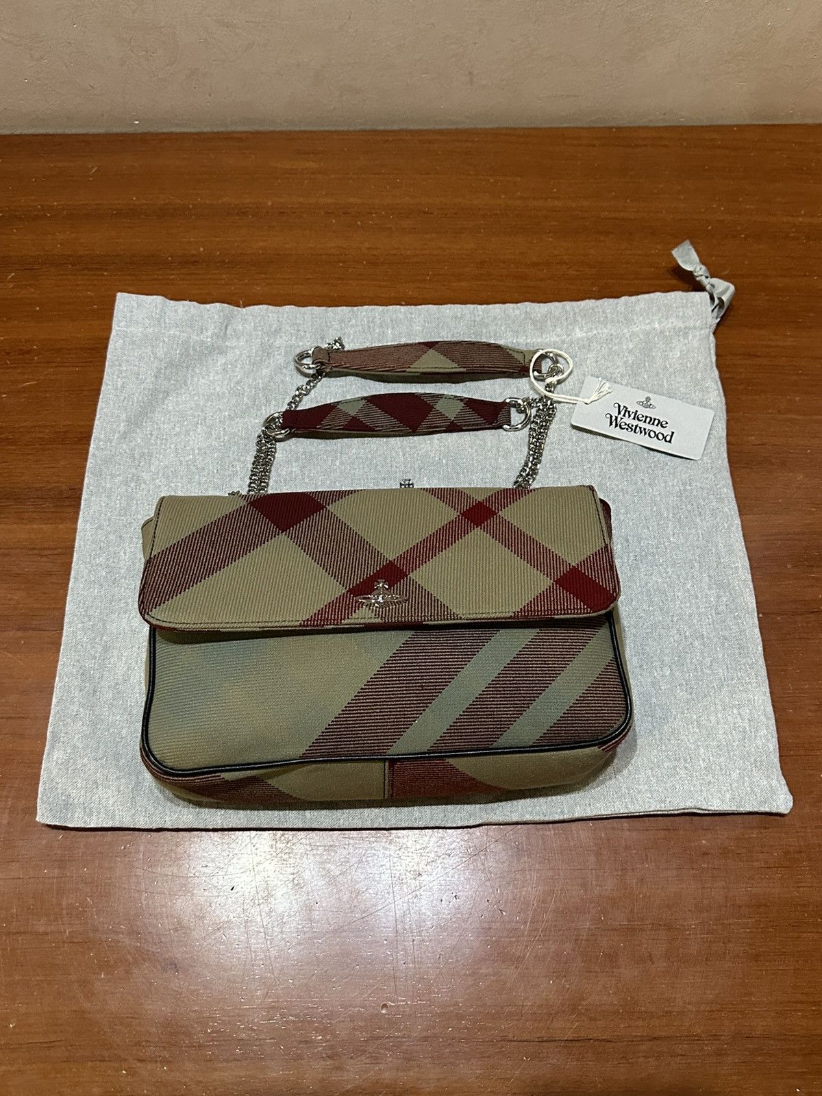 image of Vivienne Westwood Tartan Flap Hanbag, Women's
