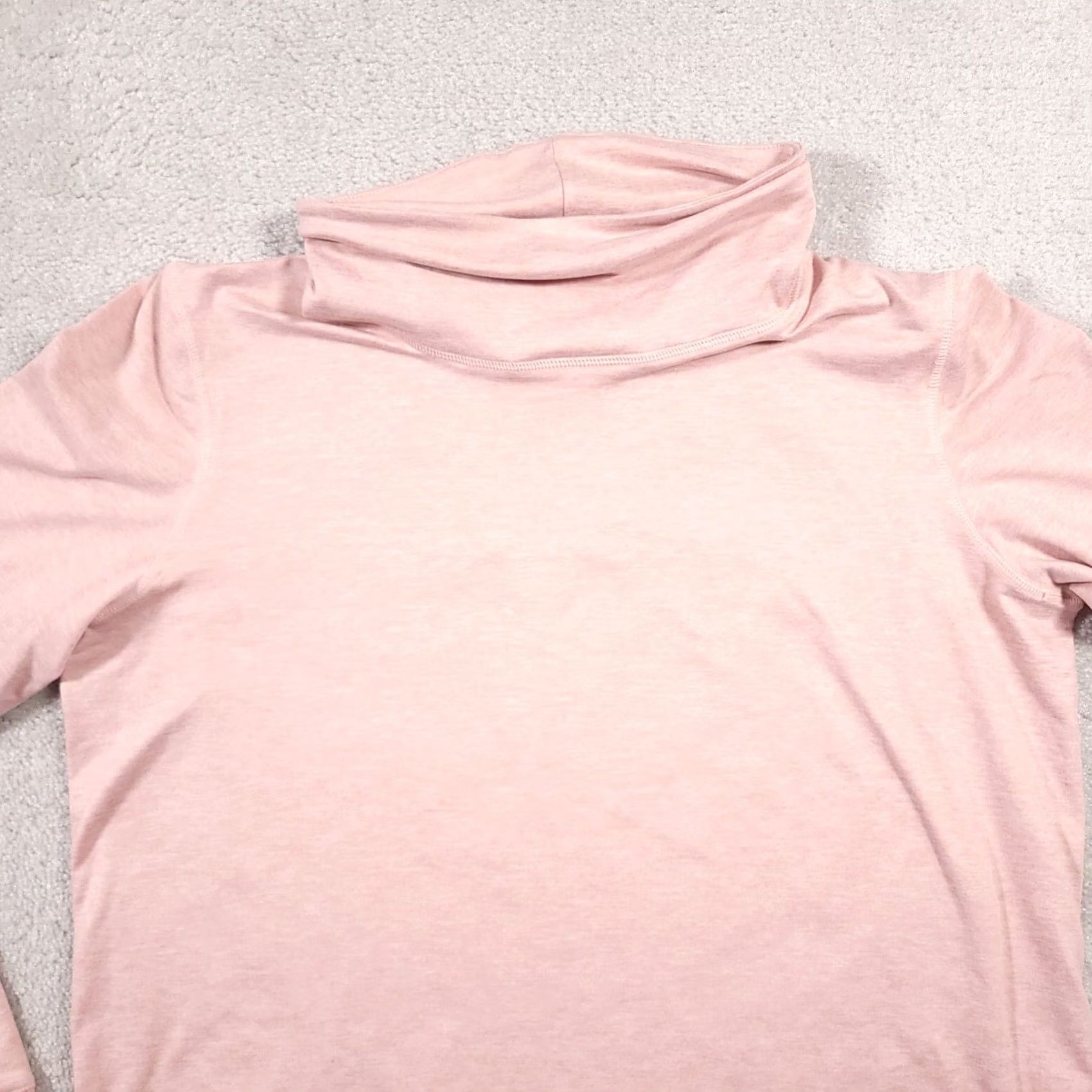 Vintage Gaiam Sweatshirt Women's XL Pink Cowl Neck Activewear Performance Thumbholes Shirt Fits Athletic Womens Size XL / US 12-14 / IT 48-50 - 3 Thumbnail