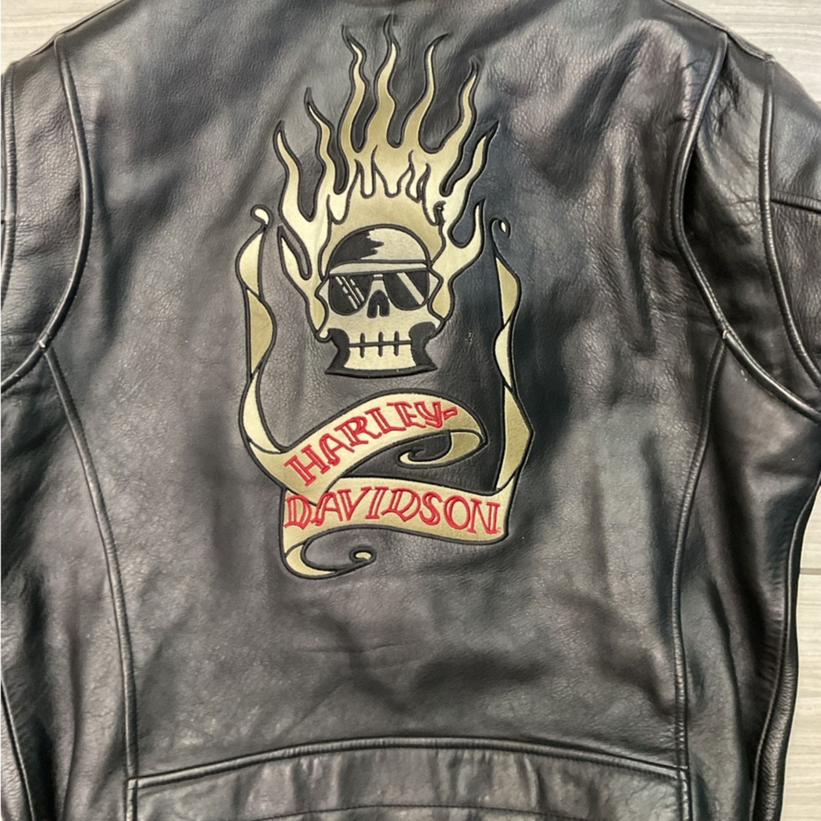 Harley Davidson Harley Davidson ‘Blazing Bones’ Leather Jacket Size US M / EU 48-50 / 2 - 4 Thumbnail