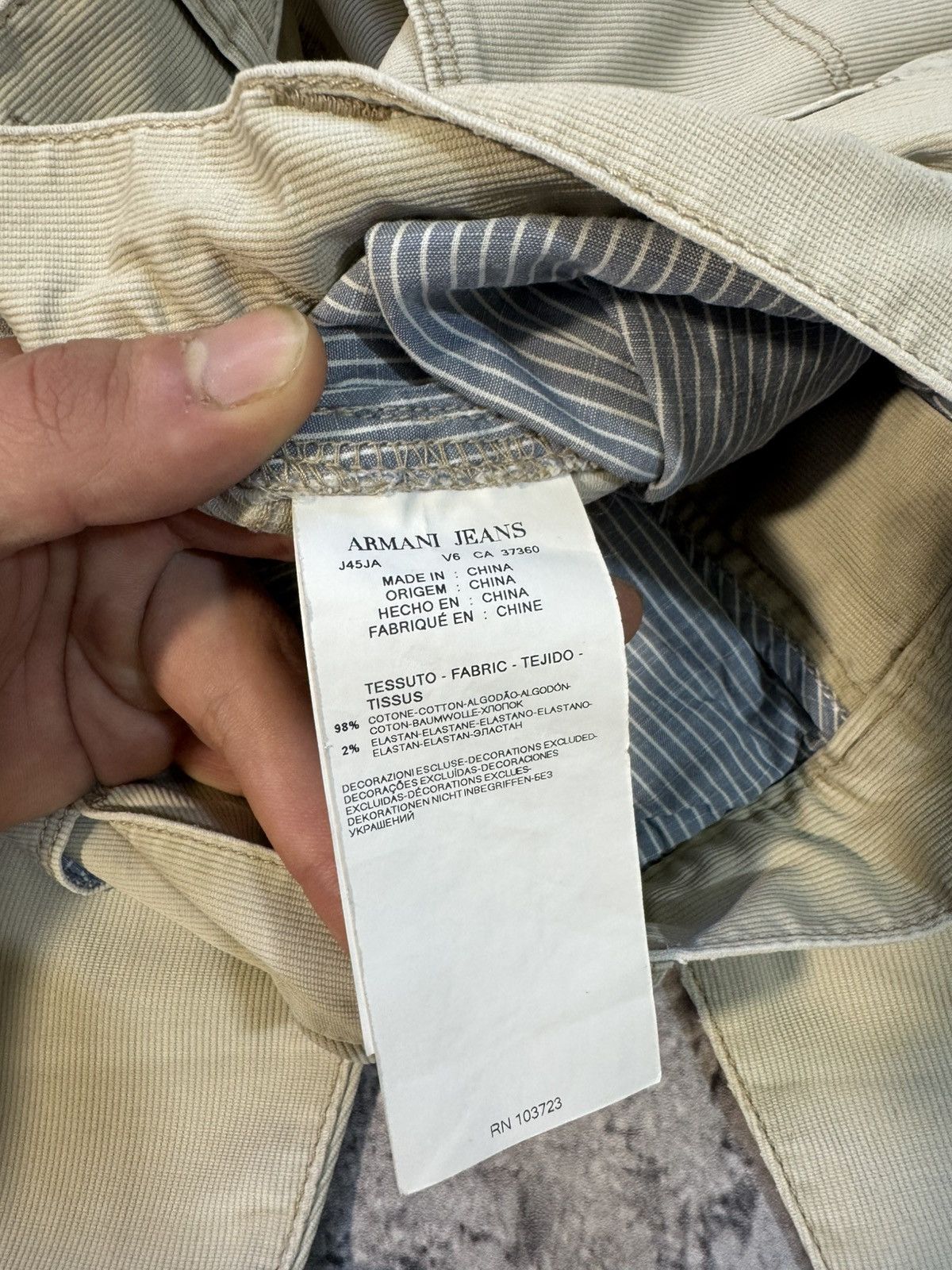 Armani × Vintage Vintage 90’s Armani Jeans Pants Size US 32 / EU 48 - 11 Thumbnail