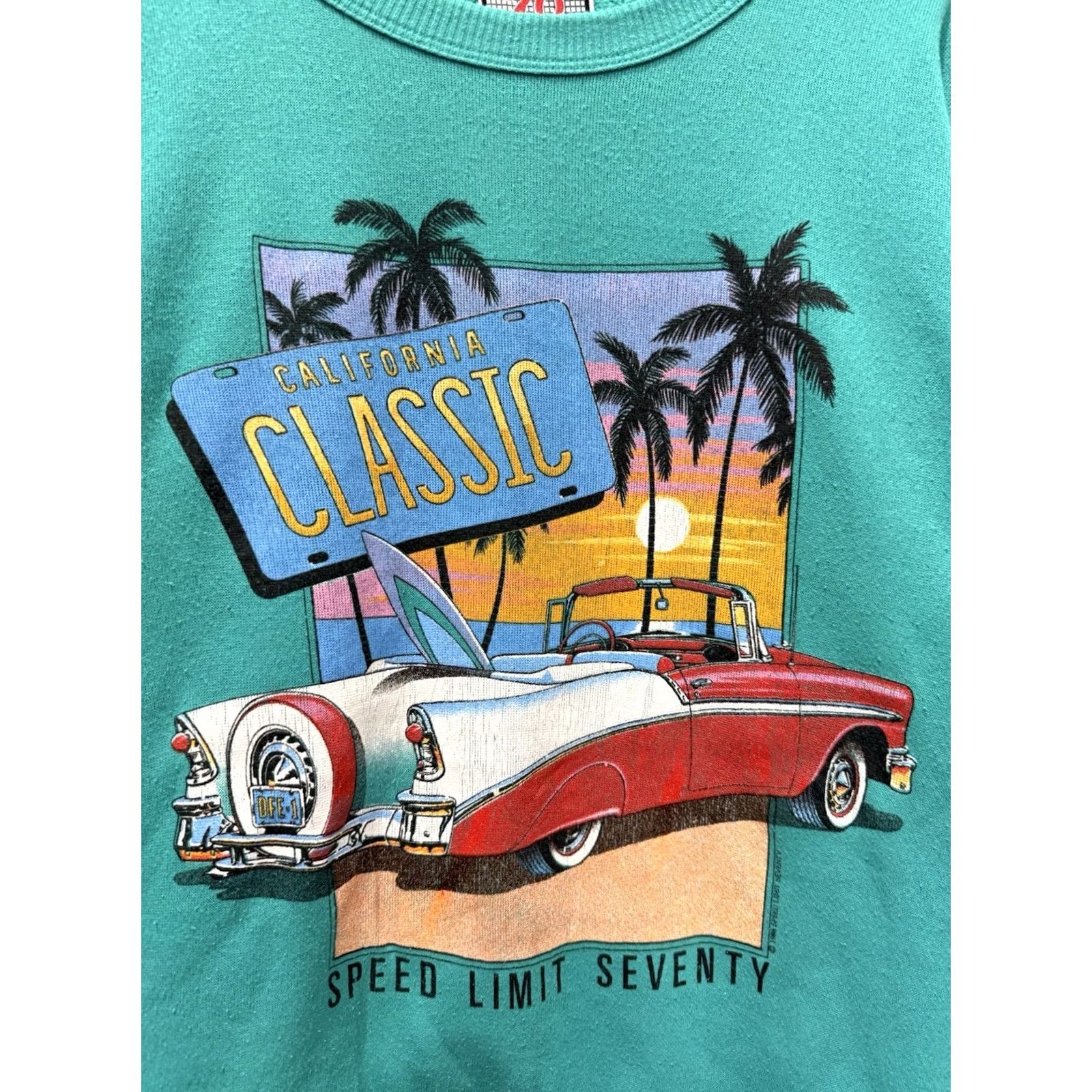 Vintage VINTAGE Speed Limit 70 Sweatshirt Classic Car Blue XL Mens 90s Pullover Shirt Size US XL / EU 56 / 4 - 4 Thumbnail