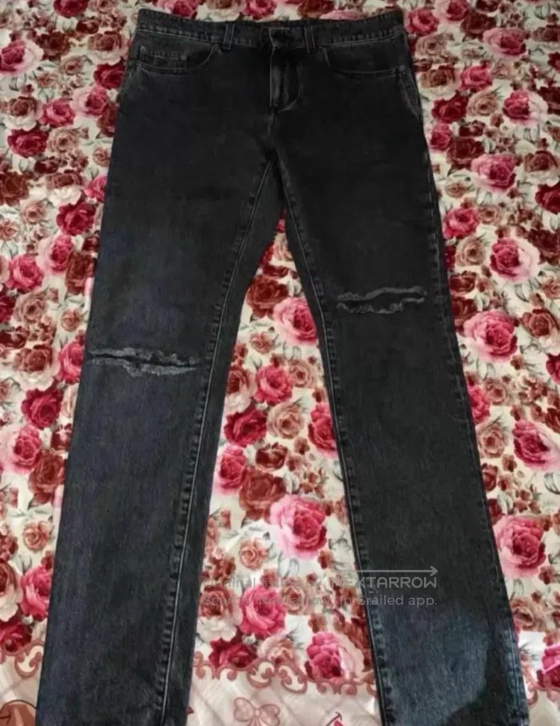 Saint Laurent Paris Saint Laurent Paris Classic Washed Asymmetrical Cut-Out De Size US 32 / EU 48 - 2 Thumbnail