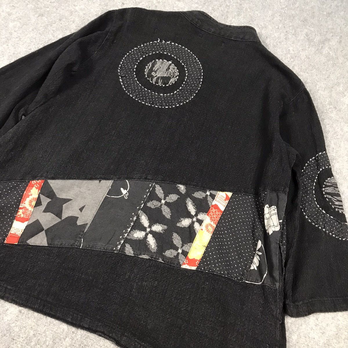 Japanese Brand MODE ASIAN PATCHWORK BUTTON JACKET WOMAN JAPAN Size L / US 10 / IT 46 - 8 Thumbnail