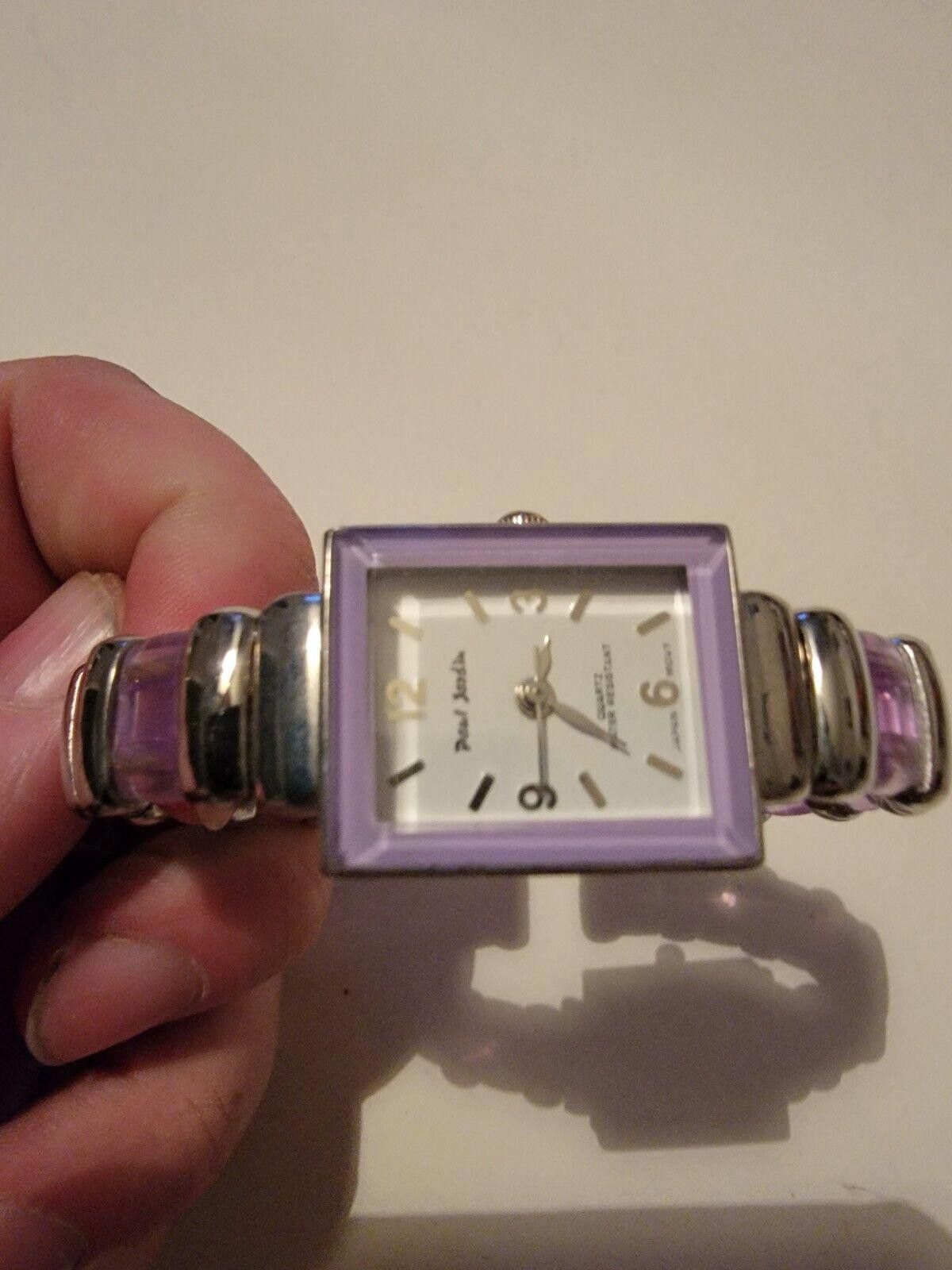 Designer Paul Jardin Women Watch Cuff Lavender Quartz Water Resistant Size ONE SIZE - 2 Thumbnail