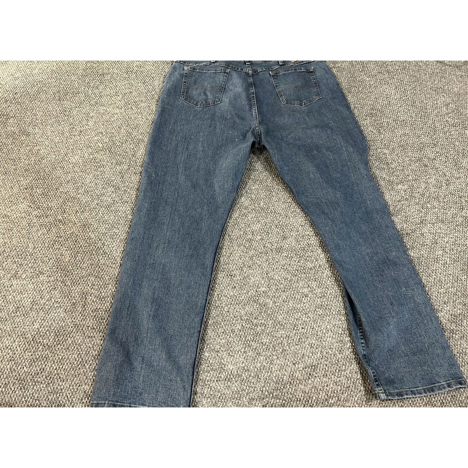 Wrangler Wrangler Jeans Mens 42x32 Blue Straight Leg Denim 10ZM100VB Regular 5-Pocket Logo Patch Vintage: No Size US 42 / EU 58 - 7 Thumbnail
