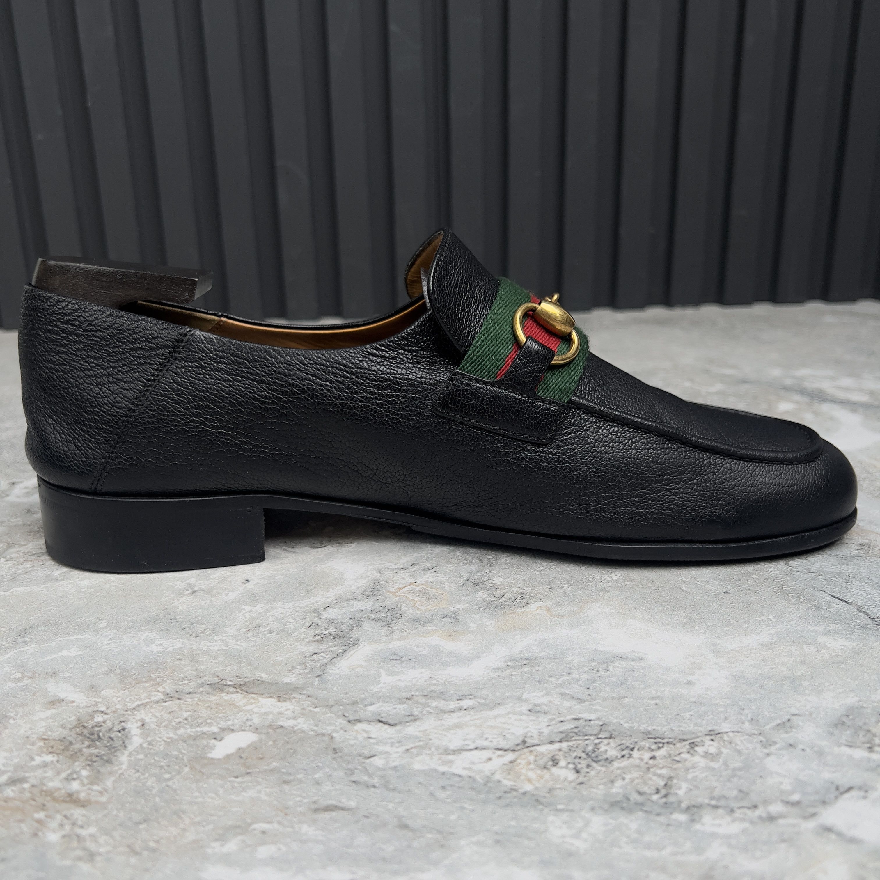 Gucci GUCCI Web Horsebit Jordaan Collapsible Loafers Leather Size US 8.5 / EU 41-42 - 7 Thumbnail