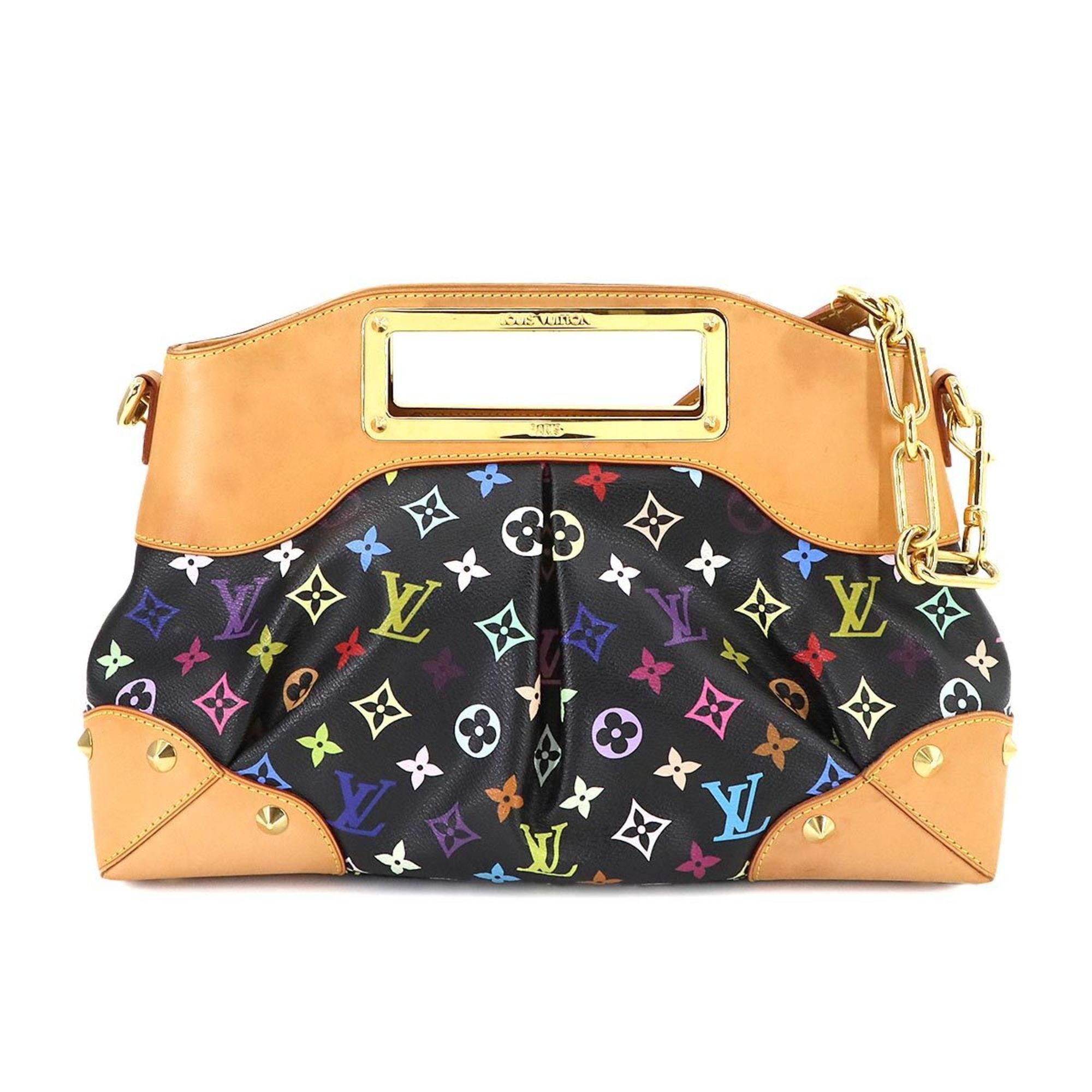 Louis Vuitton Monogram Multicolor Judy Mm 2Way Hand Shoulder Bag Noir M40256, Women's