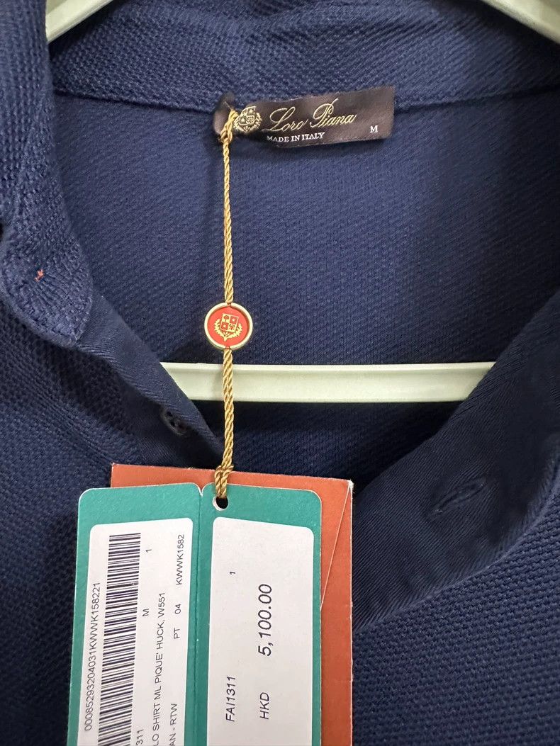 Loro Piana LORO PIANA Shirt cotton collar breathable classic blue str Size US M / EU 48-50 / 2 - 3 Thumbnail
