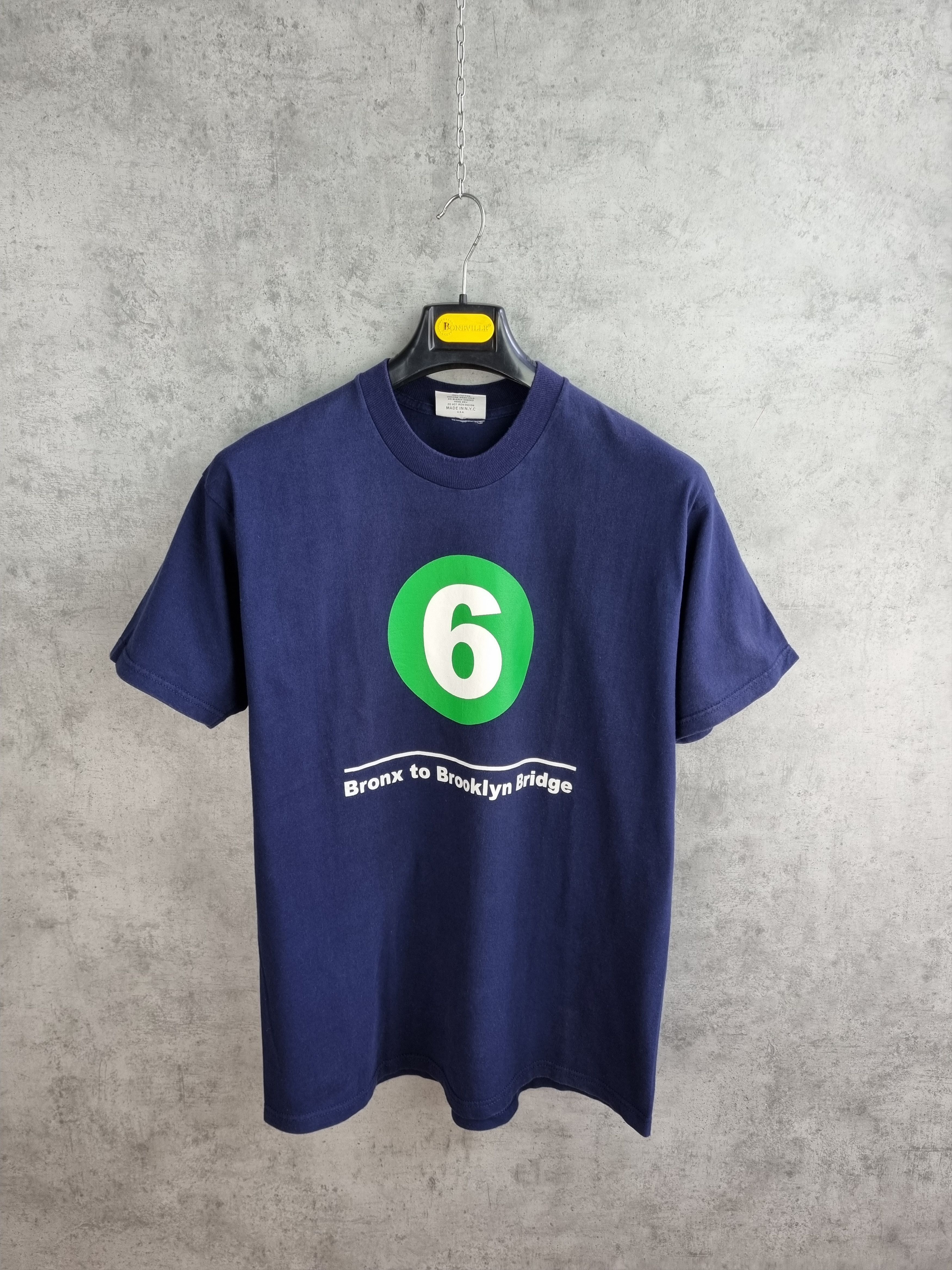Vintage Rare 90s NEW YORK NY Metro Promo tee shirt 6 line Bronx Size US L / EU 52-54 / 3 - 9 Thumbnail
