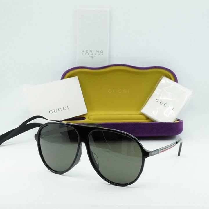 Gucci Gucci GG0829SA 001 Men Sunglasses Black Aviator Frame Size ONE SIZE - 12 Thumbnail