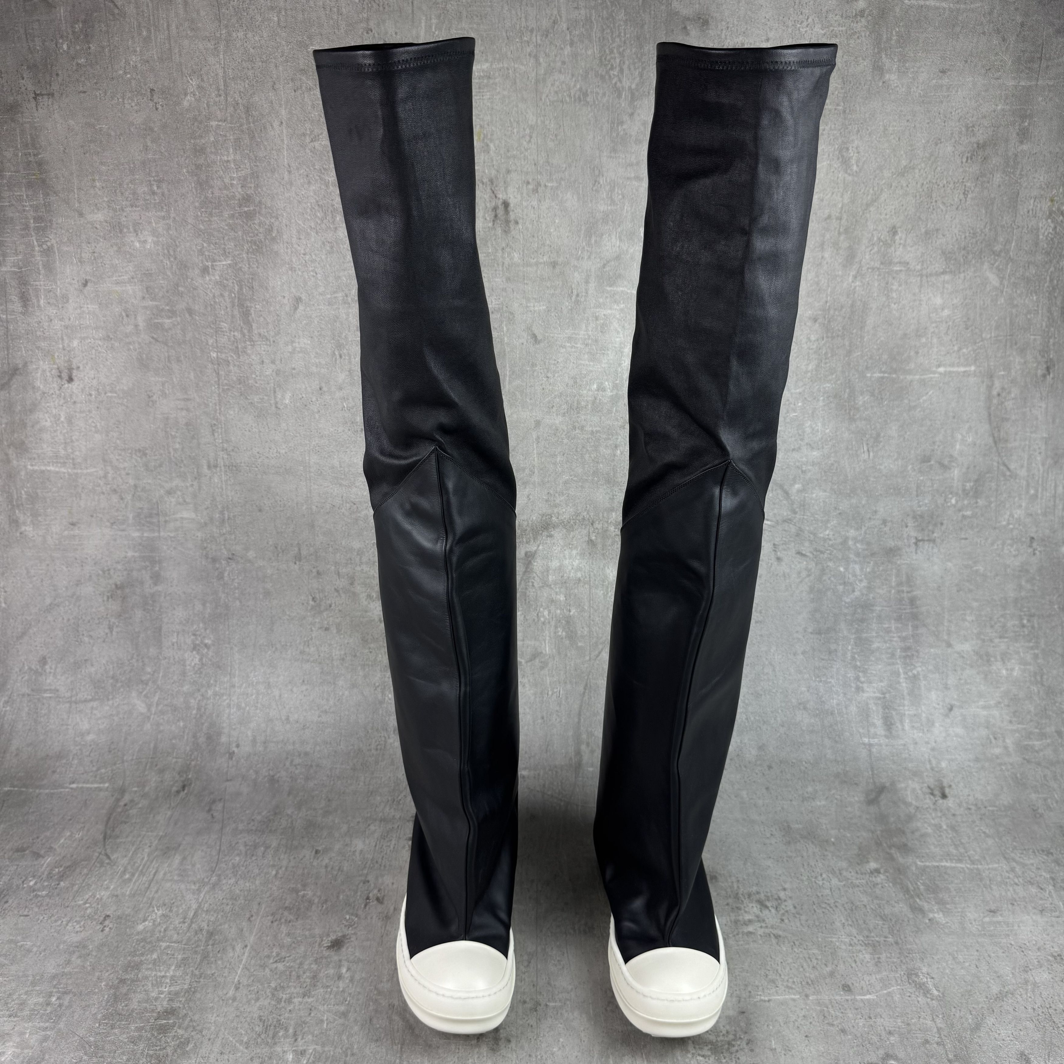 Rick Owens RICK OWENS Oblique Ramones Thigh High Flared Sneakers Boots Size US 8 / EU 41 - 4 Thumbnail