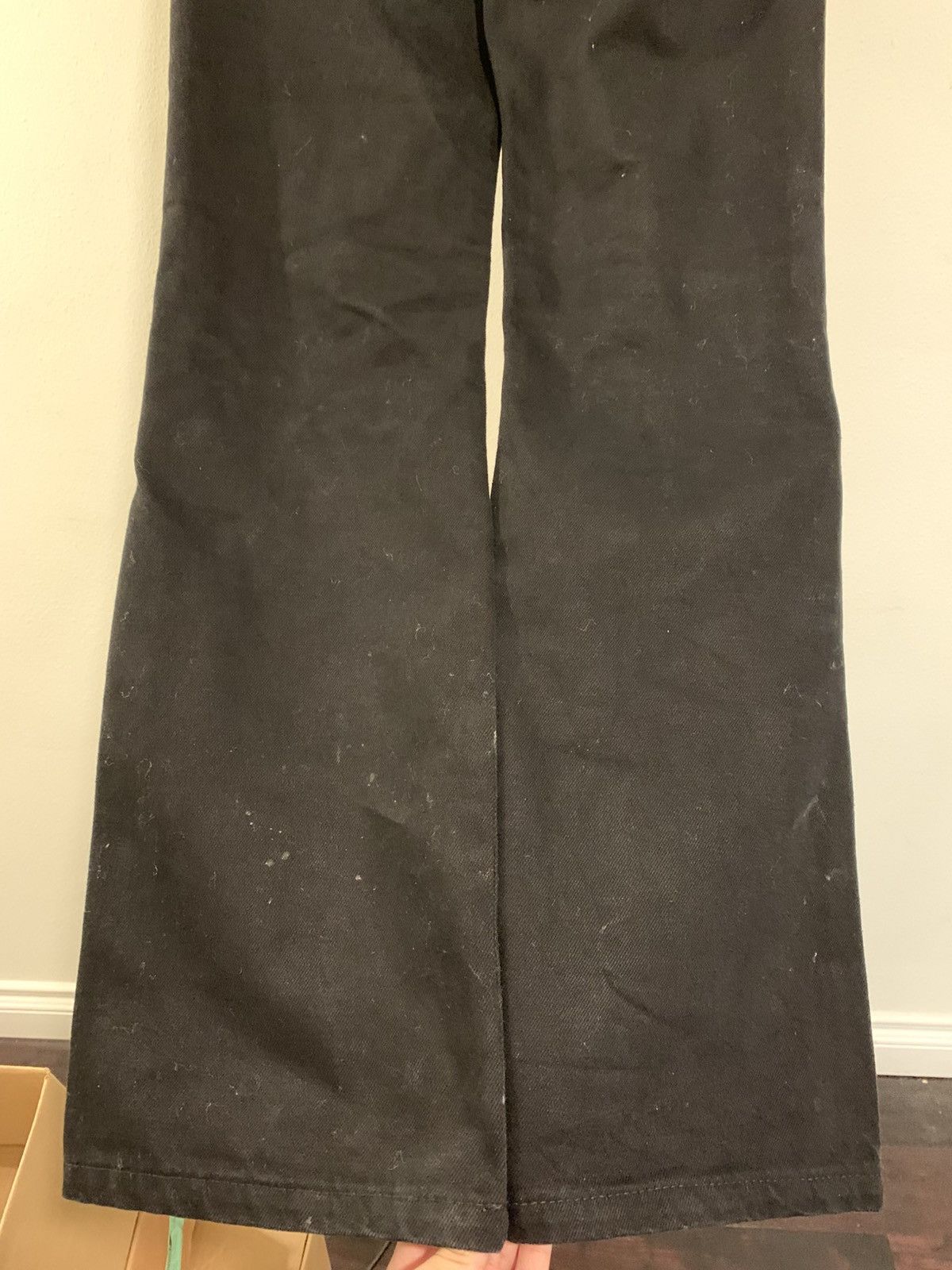 Hedi Slimane custom flared studded knee denim Size US 31 - 8 Thumbnail