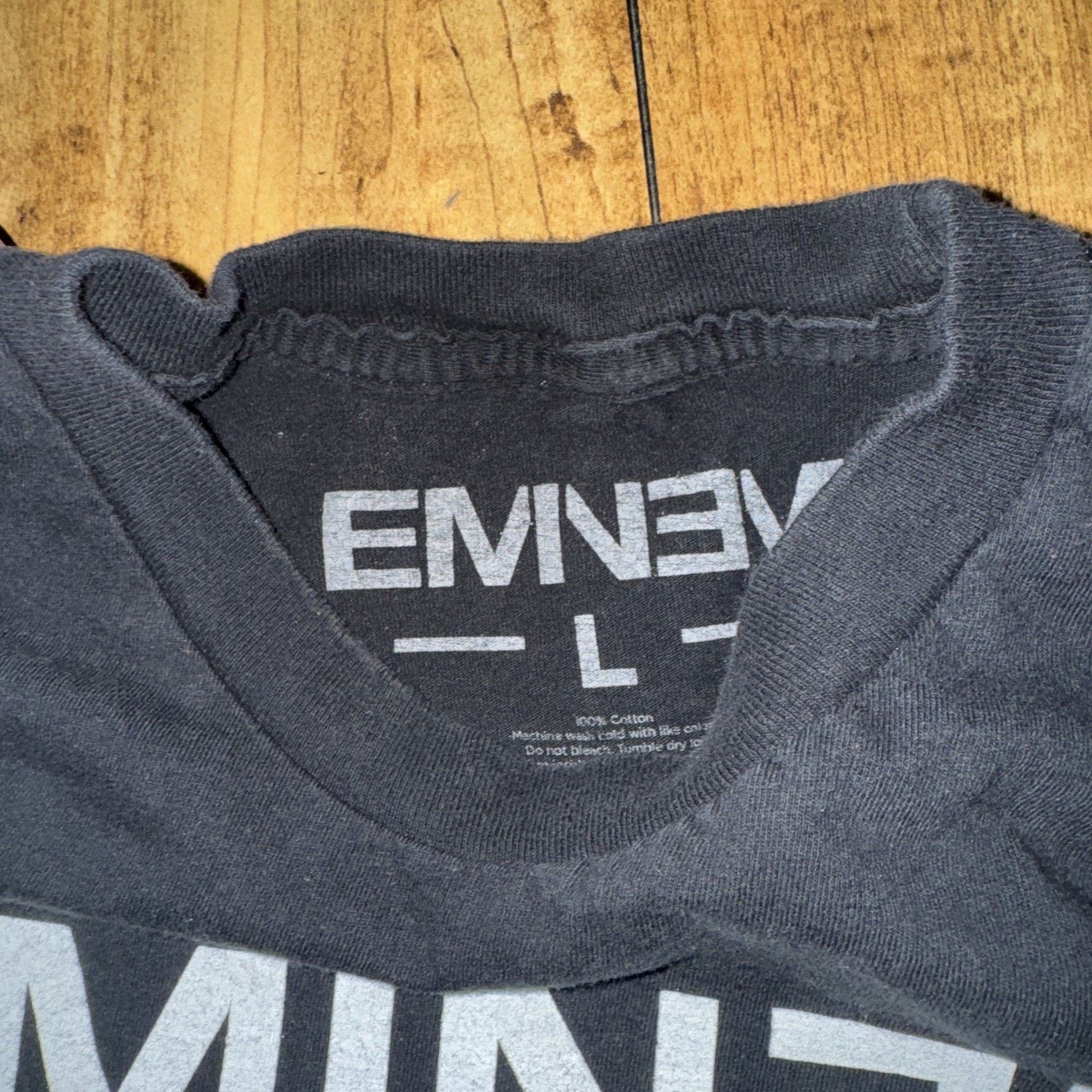 Eminem × Rap Tees × Vintage Eminem Mug Shot T-Shirt Black Large 19x29 Size US L / EU 52-54 / 3 - 3 Thumbnail