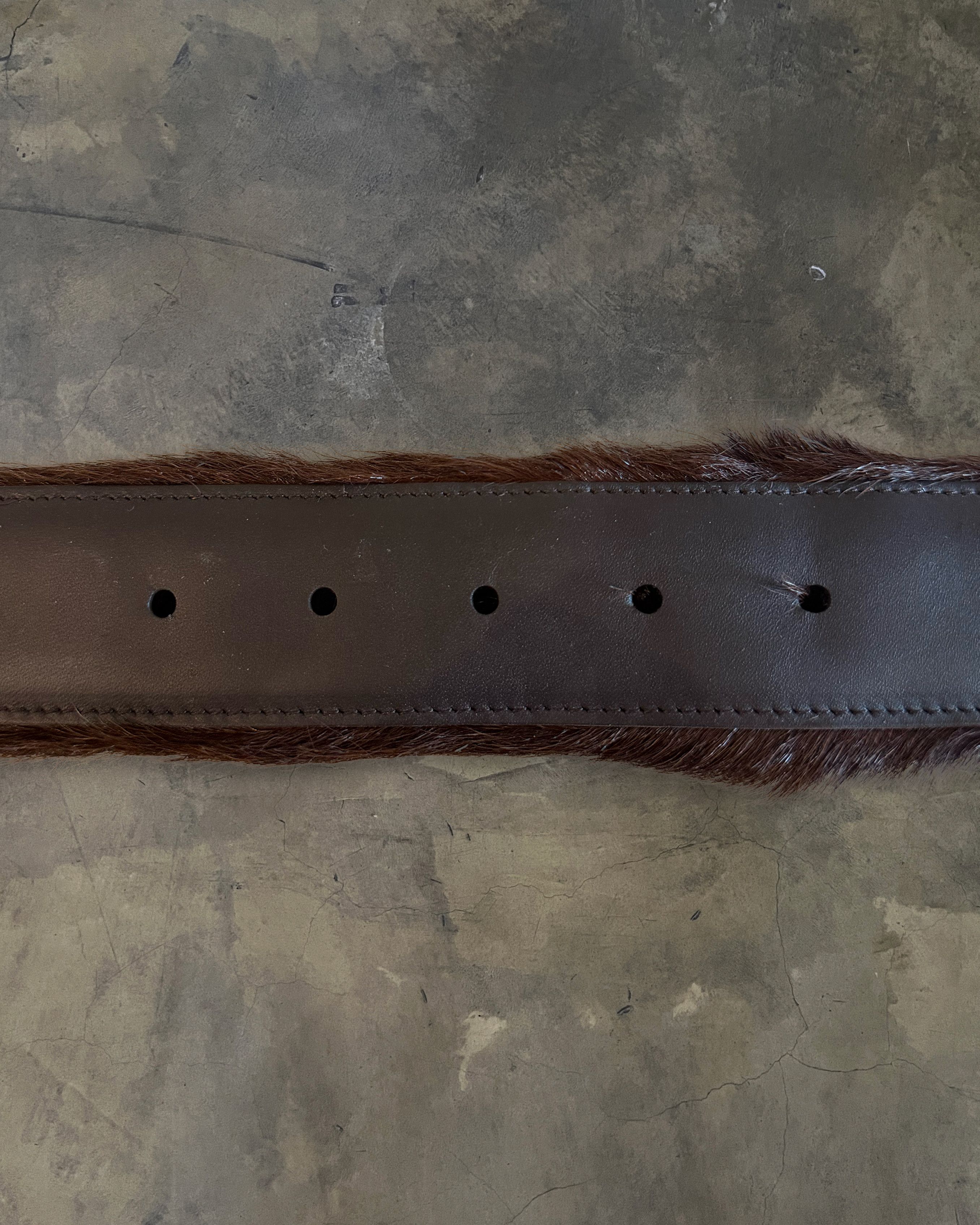 Prada PRADA FW2017 RUNWAY TWO TONE COWHIDE BELT Size 38 - 3 Thumbnail