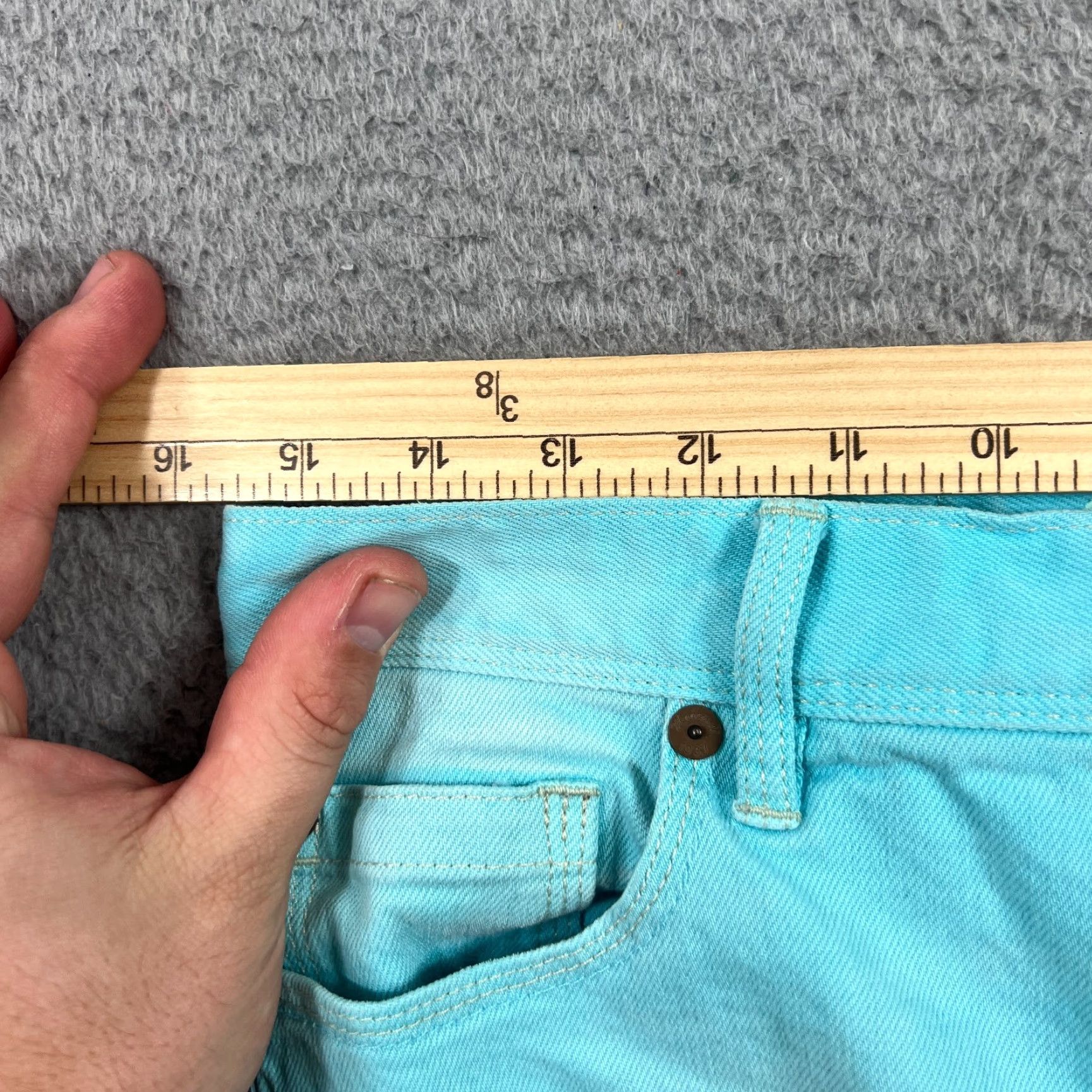 Madewell Madewell Jeans Shorts Women's 28 Denim Cut-Off Beach Festival Teal Blue Cuffed 90s Mens Women Girls Size 28" / US 6 / IT 42 - 5 Thumbnail