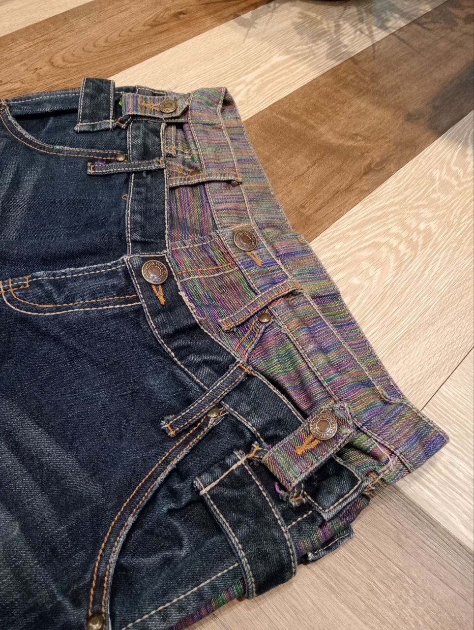 Japanese Brand JAPANESE DOUBLE WAIST BLUE DENIM PANTS Size US 33 - 5 Thumbnail